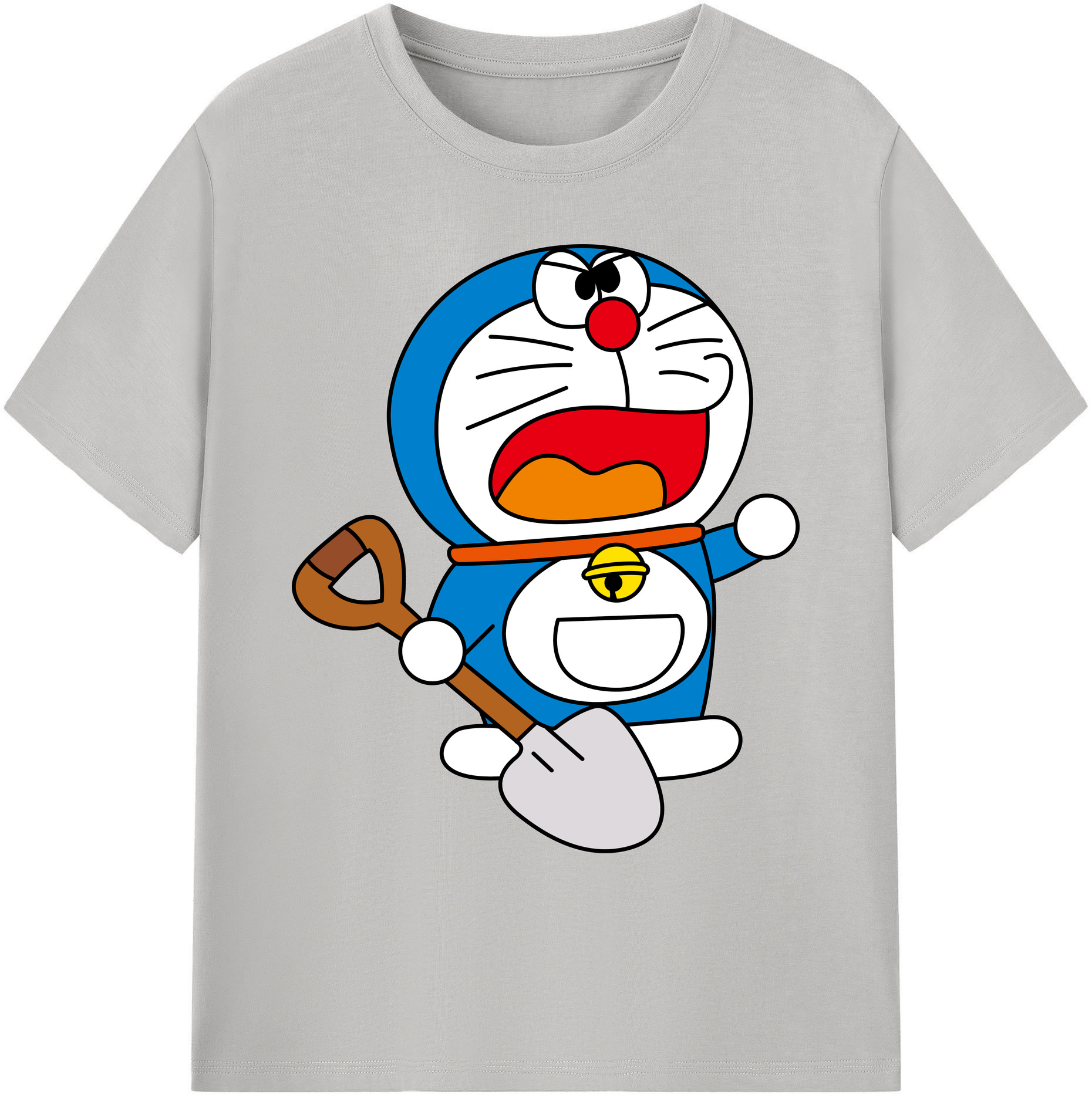 （画像用） ドラえもん Doraemon 綿100％ メンズ半袖Tシャツ｜肌触りやわらか＆通気性