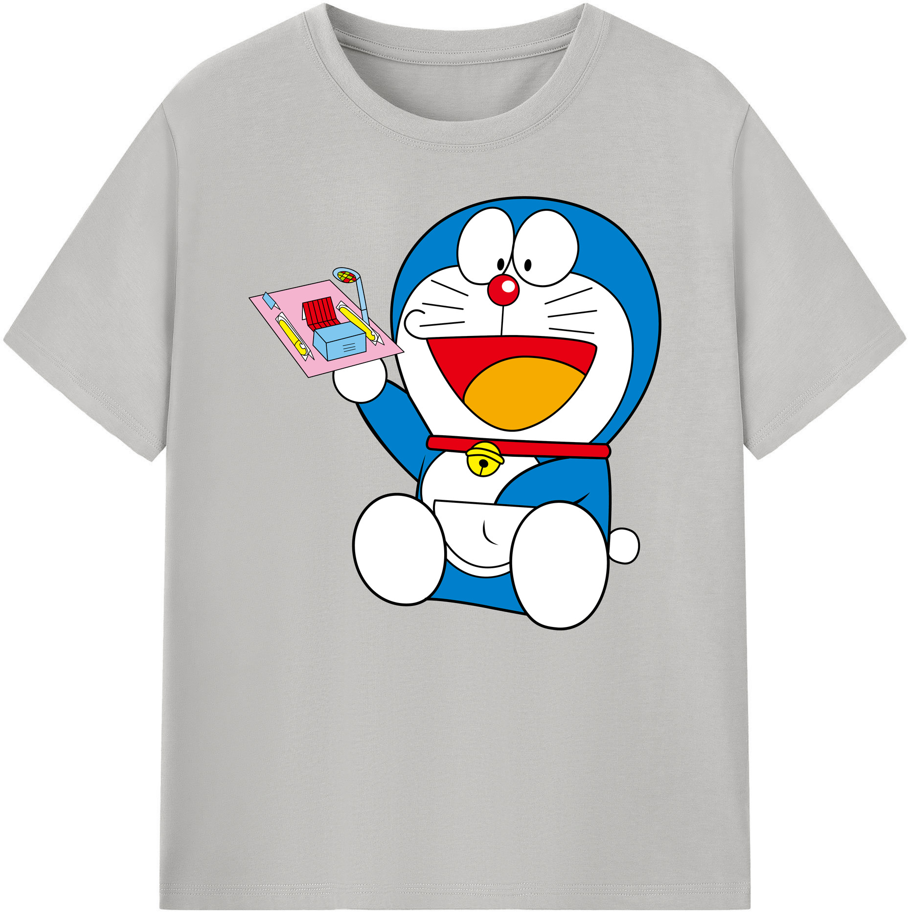 （画像用） ドラえもん Doraemon 綿100％ メンズ半袖Tシャツ｜肌触りやわらか＆通気性