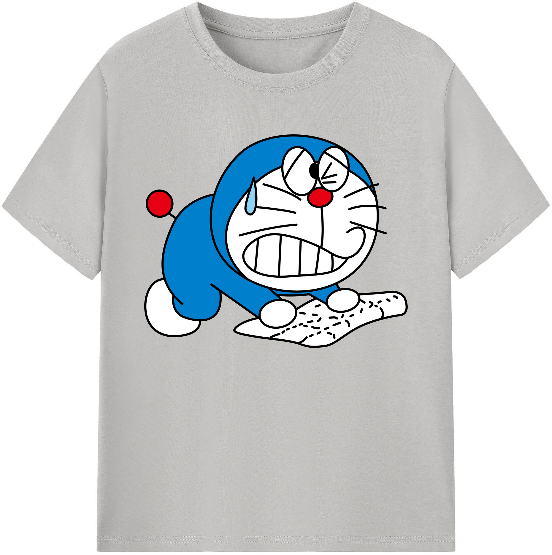 （画像用） ドラえもん Doraemon 綿100％ メンズ半袖Tシャツ｜肌触りやわらか＆通気性