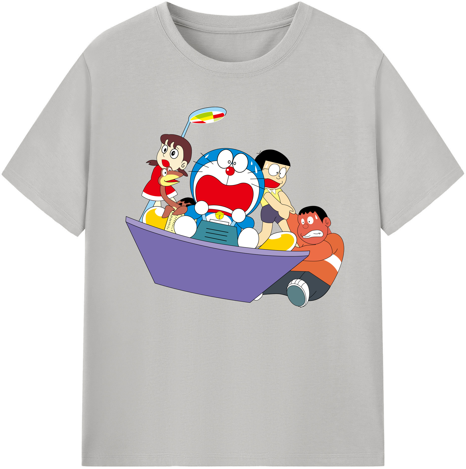 （画像用） ドラえもん Doraemon 綿100％ メンズ半袖Tシャツ｜肌触りやわらか＆通気性