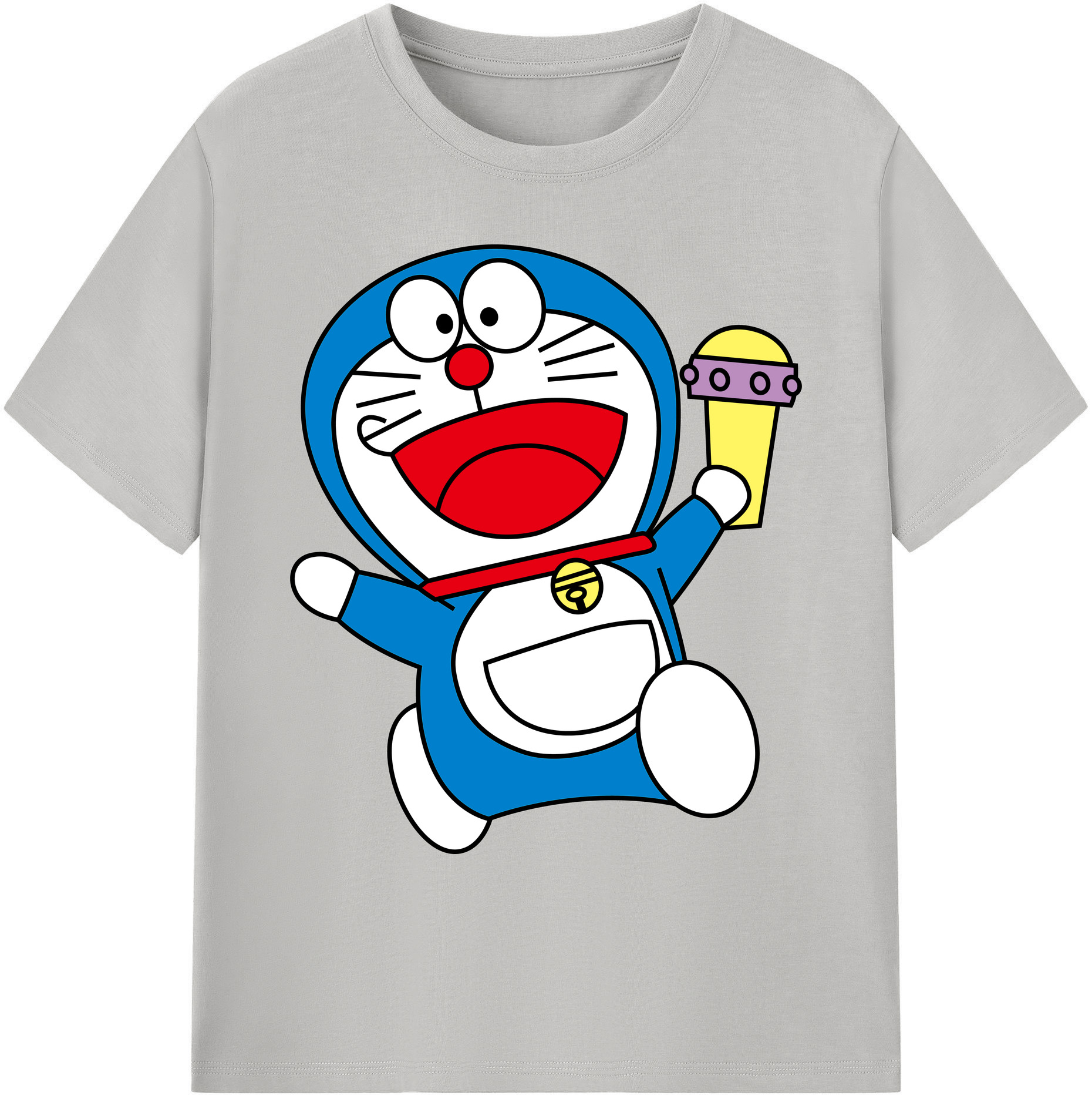 （画像用） ドラえもん Doraemon 綿100％ メンズ半袖Tシャツ｜肌触りやわらか＆通気性