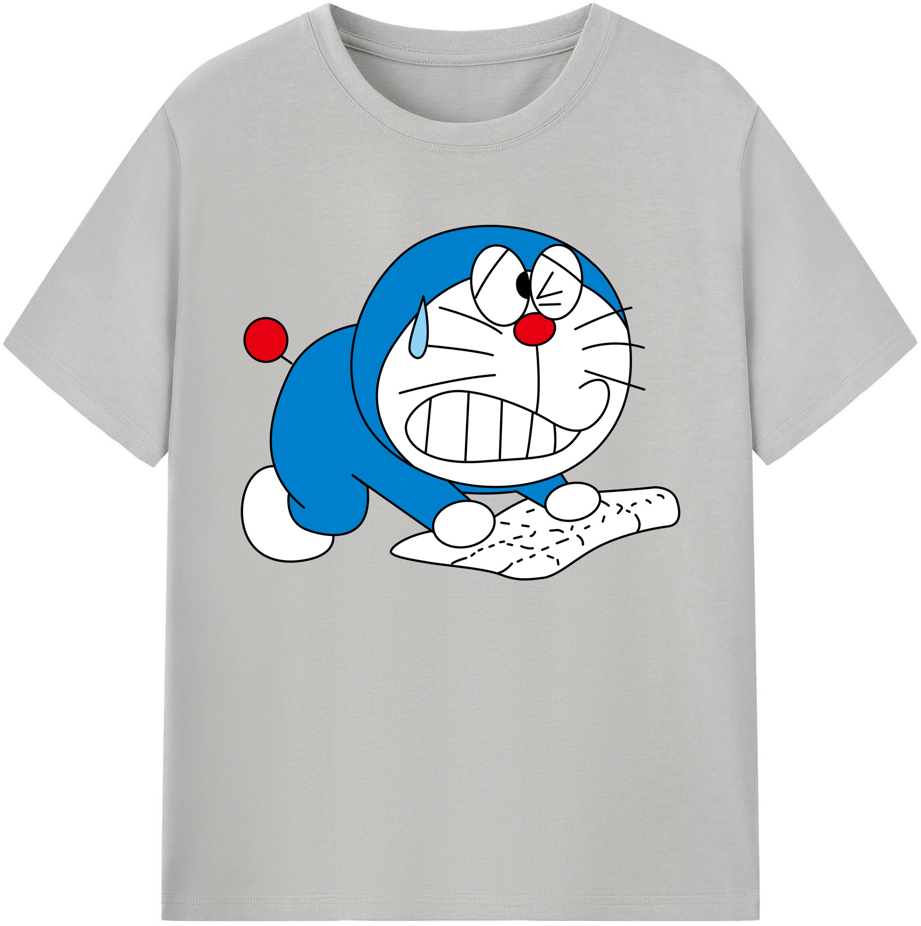 （画像用） ドラえもん Doraemon 綿100％ メンズ半袖Tシャツ｜肌触りやわらか＆通気性