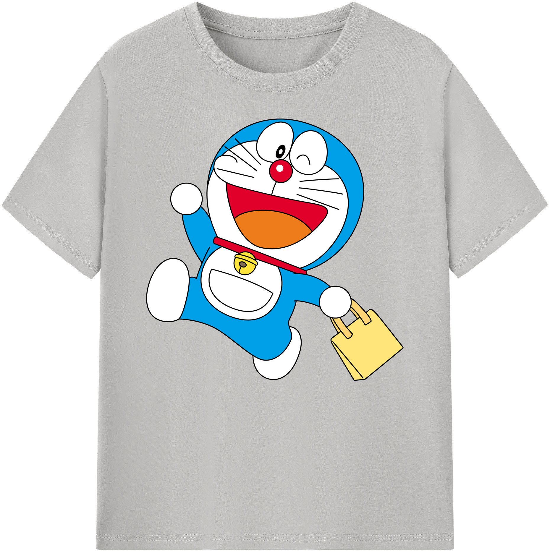 （画像用） ドラえもん Doraemon 綿100％ メンズ半袖Tシャツ｜肌触りやわらか＆通気性