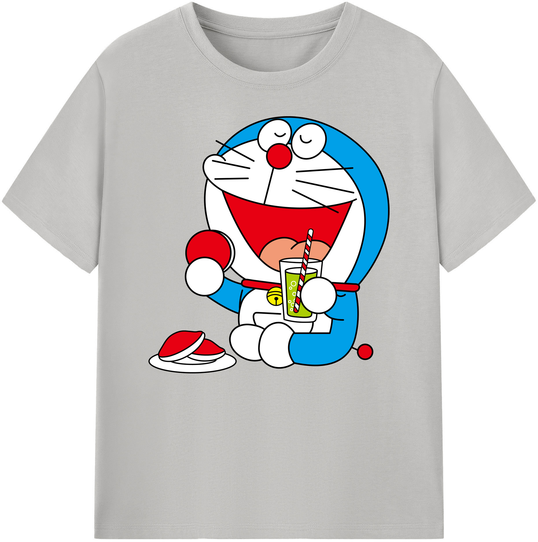 （画像用） ドラえもん Doraemon 綿100％ メンズ半袖Tシャツ｜肌触りやわらか＆通気性