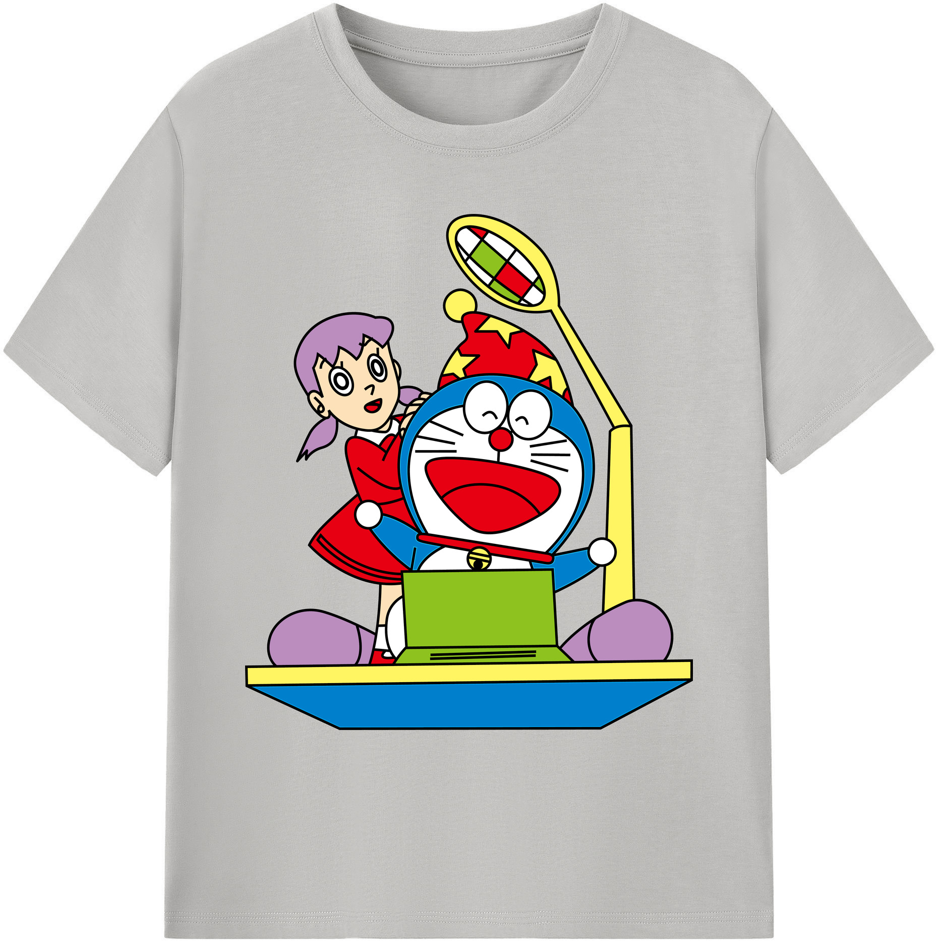 （画像用） ドラえもん みなもと しずか Doraemon Shizuka Minamoto 綿100％ メンズ半袖Tシャツ｜肌触りやわらか＆通気性