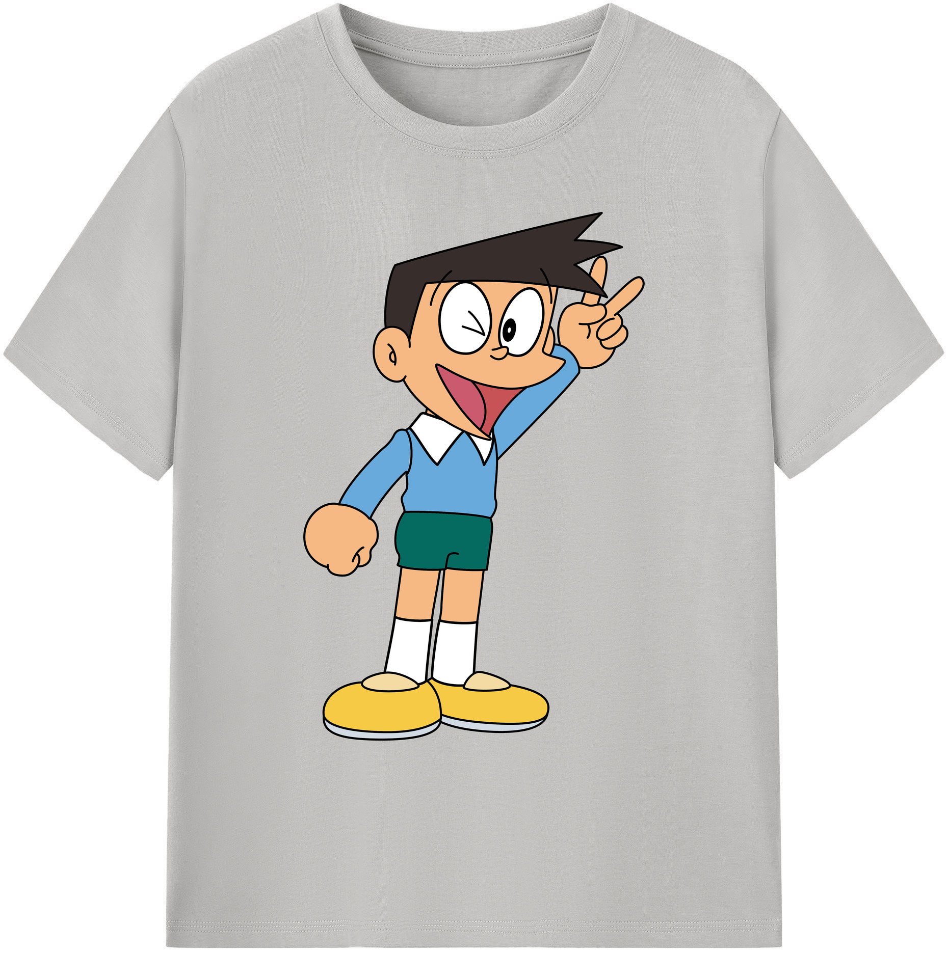 （画像用） ドラえもん 骨川 スネ夫 Doraemon Honekawa Suneo 綿100％ メンズ半袖Tシャツ｜肌触りやわらか＆通気性