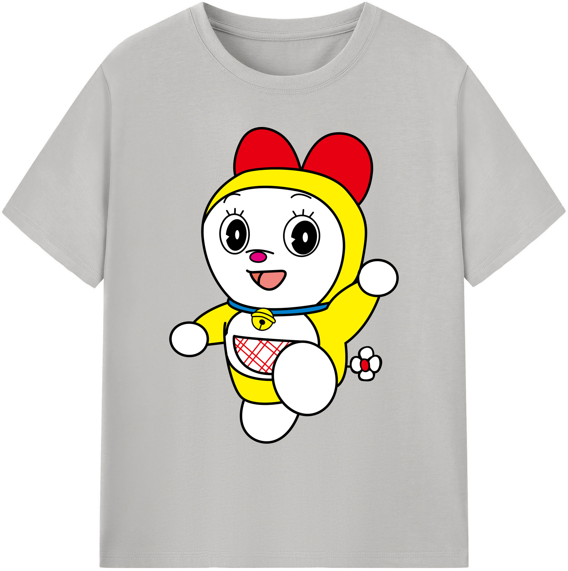 （画像用） ドラえもん ドラミ Doraemon Dorami 綿100％ メンズ半袖Tシャツ｜肌触りやわらか＆通気性