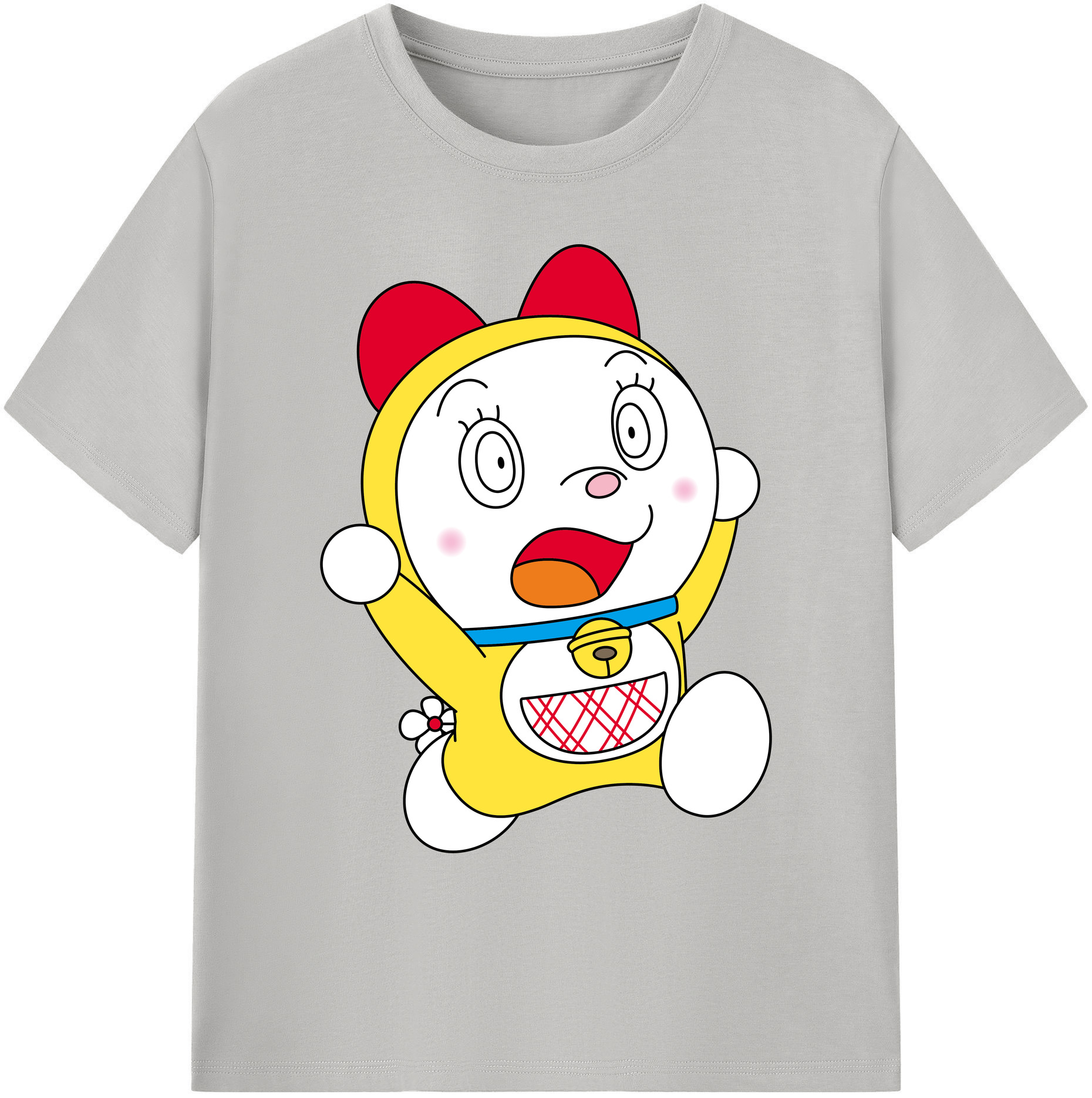 （画像用） ドラえもん ドラミ Doraemon Dorami 綿100％ メンズ半袖Tシャツ｜肌触りやわらか＆通気性