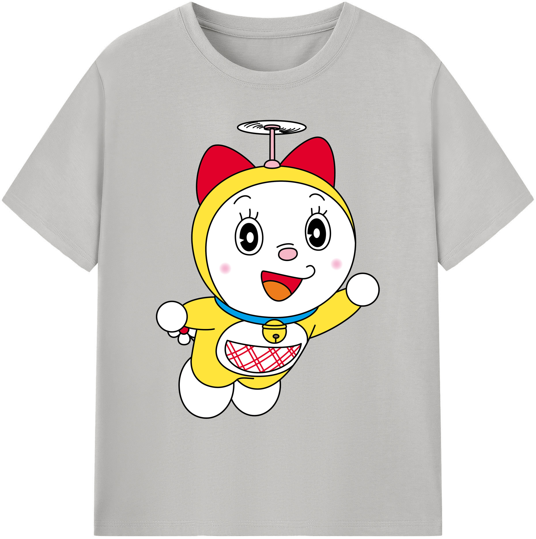 （画像用） ドラえもん ドラミ Doraemon Dorami 綿100％ メンズ半袖Tシャツ｜肌触りやわらか＆通気性
