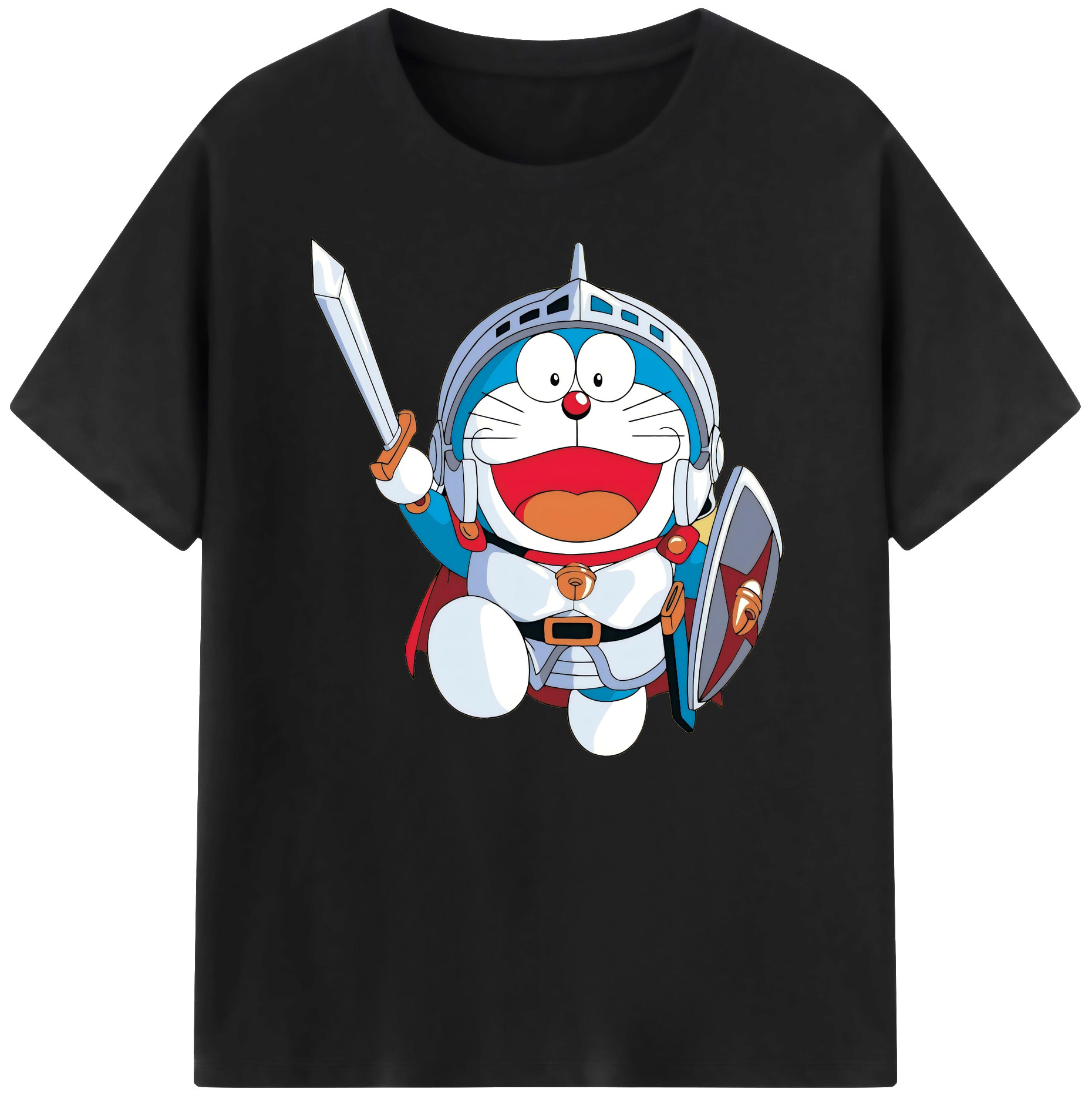 （画像用） ドラえもん Doraemon 綿100％ メンズ半袖Tシャツ｜肌触りやわらか＆通気性