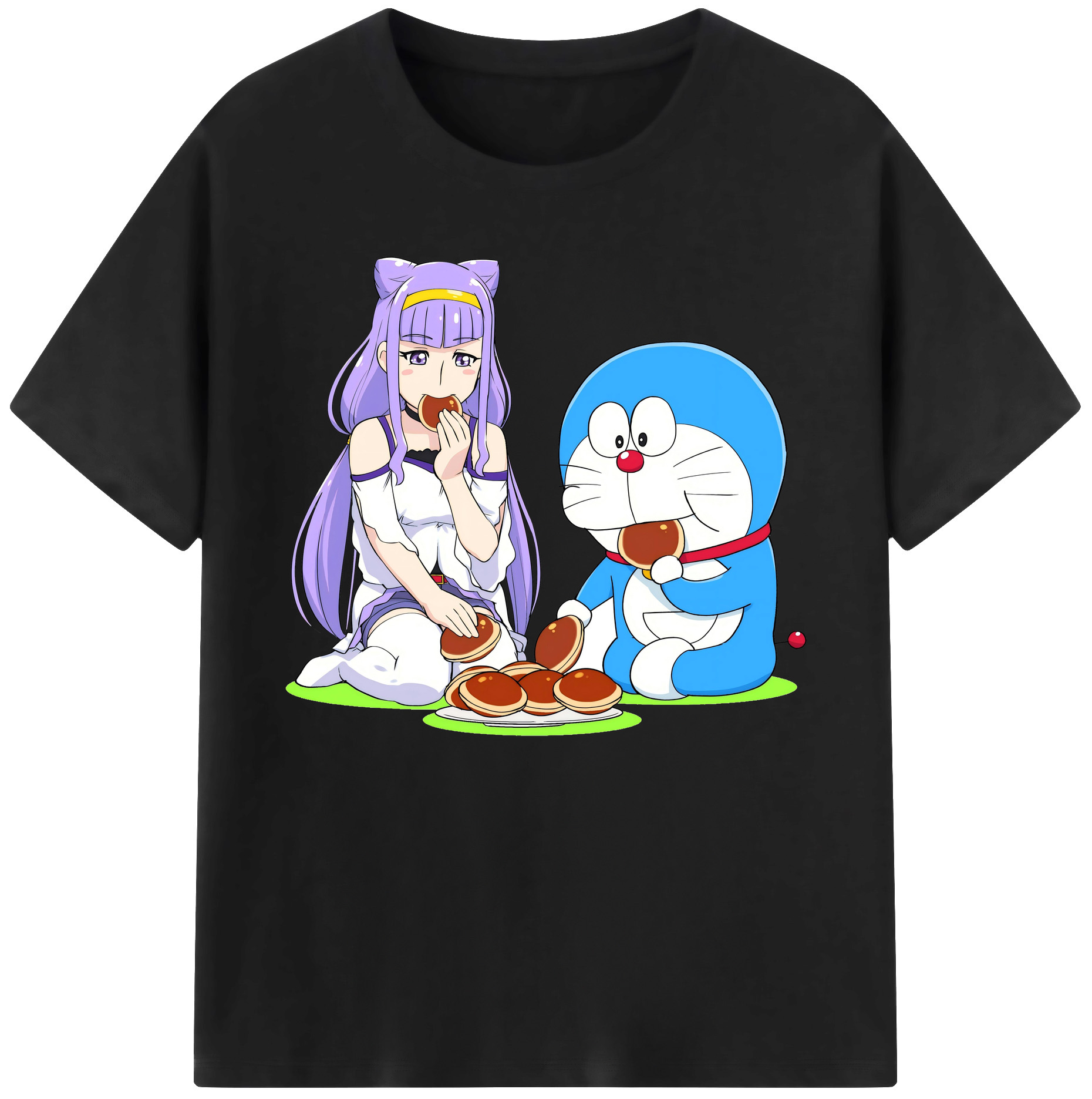 （画像用） ドラえもん Doraemon 綿100％ メンズ半袖Tシャツ｜肌触りやわらか＆通気性