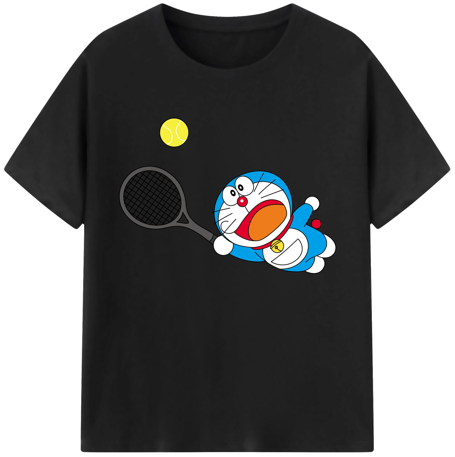 （画像用） ドラえもん Doraemon 綿100％ メンズ半袖Tシャツ｜肌触りやわらか＆通気性