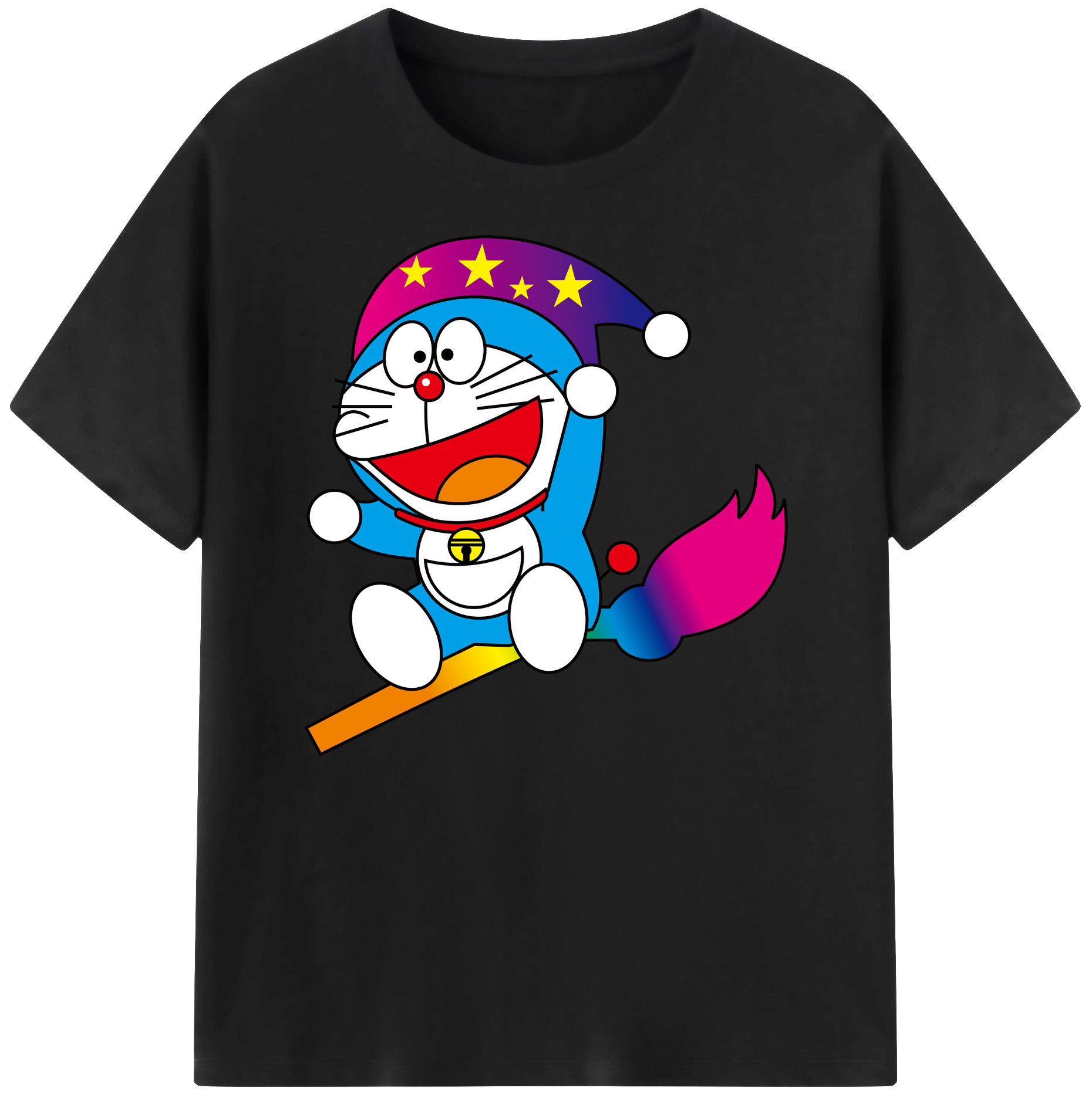 （画像用） ドラえもん Doraemon 綿100％ メンズ半袖Tシャツ｜肌触りやわらか＆通気性