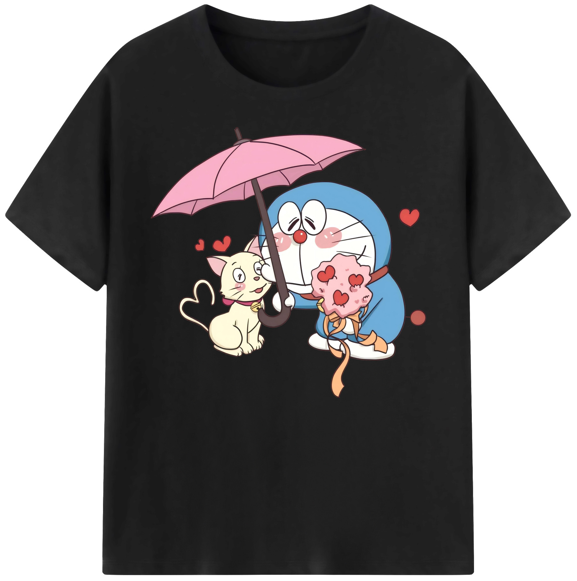 （画像用） ドラえもん Doraemon 綿100％ メンズ半袖Tシャツ｜肌触りやわらか＆通気性