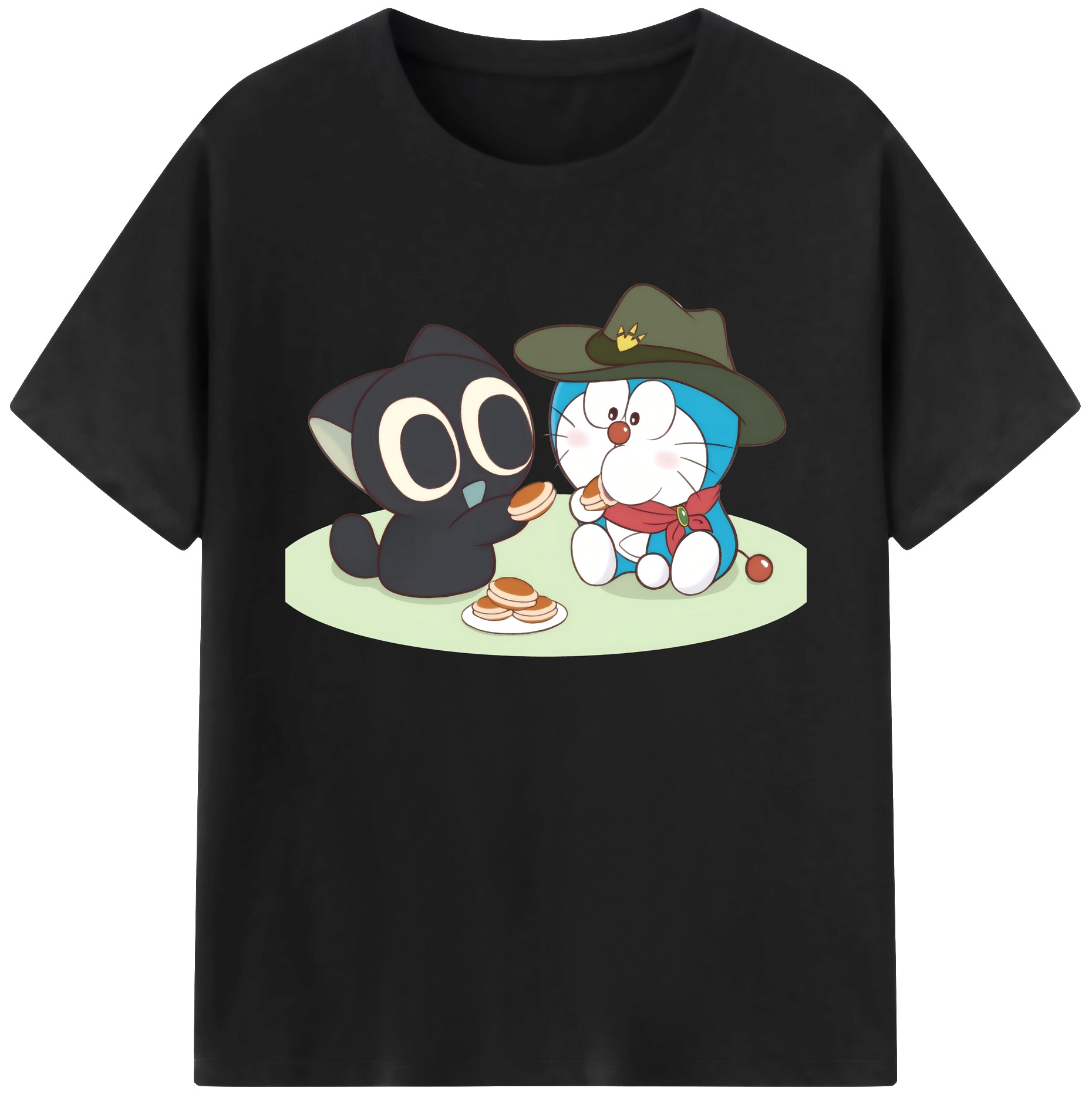 （画像用） ドラえもん Doraemon 綿100％ メンズ半袖Tシャツ｜肌触りやわらか＆通気性
