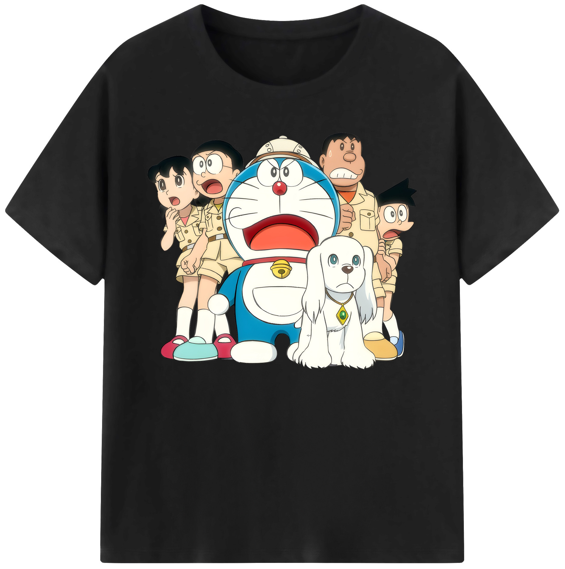 （画像用） ドラえもん Doraemon 綿100％ メンズ半袖Tシャツ｜肌触りやわらか＆通気性