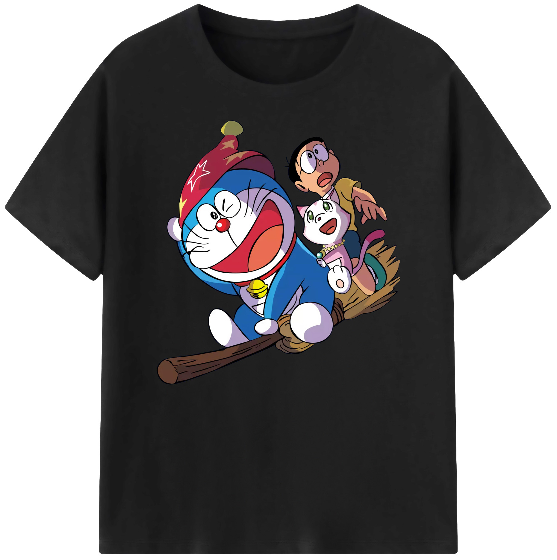 （画像用） ドラえもん Doraemon 綿100％ メンズ半袖Tシャツ｜肌触りやわらか＆通気性