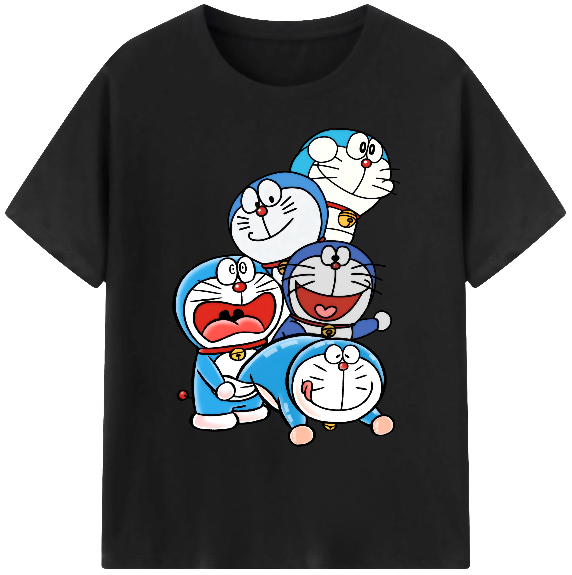 （画像用） ドラえもん Doraemon 綿100％ メンズ半袖Tシャツ｜肌触りやわらか＆通気性