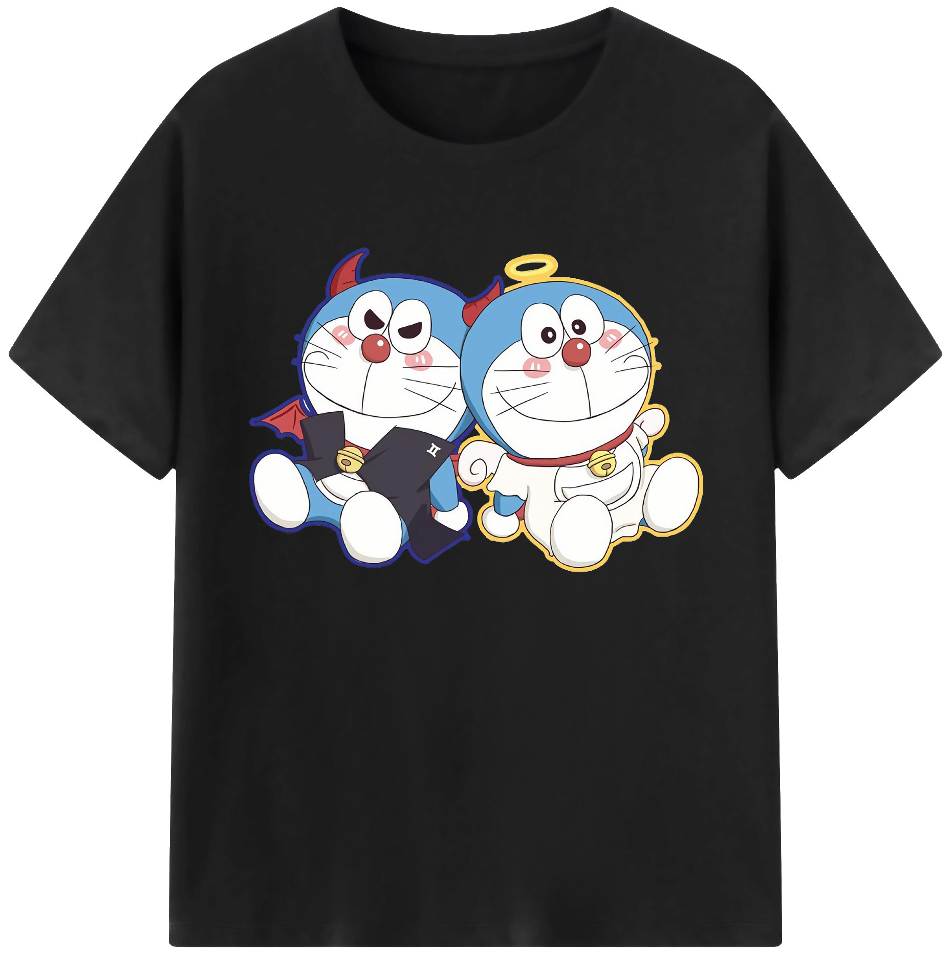 （画像用） ドラえもん Doraemon 綿100％ メンズ半袖Tシャツ｜肌触りやわらか＆通気性