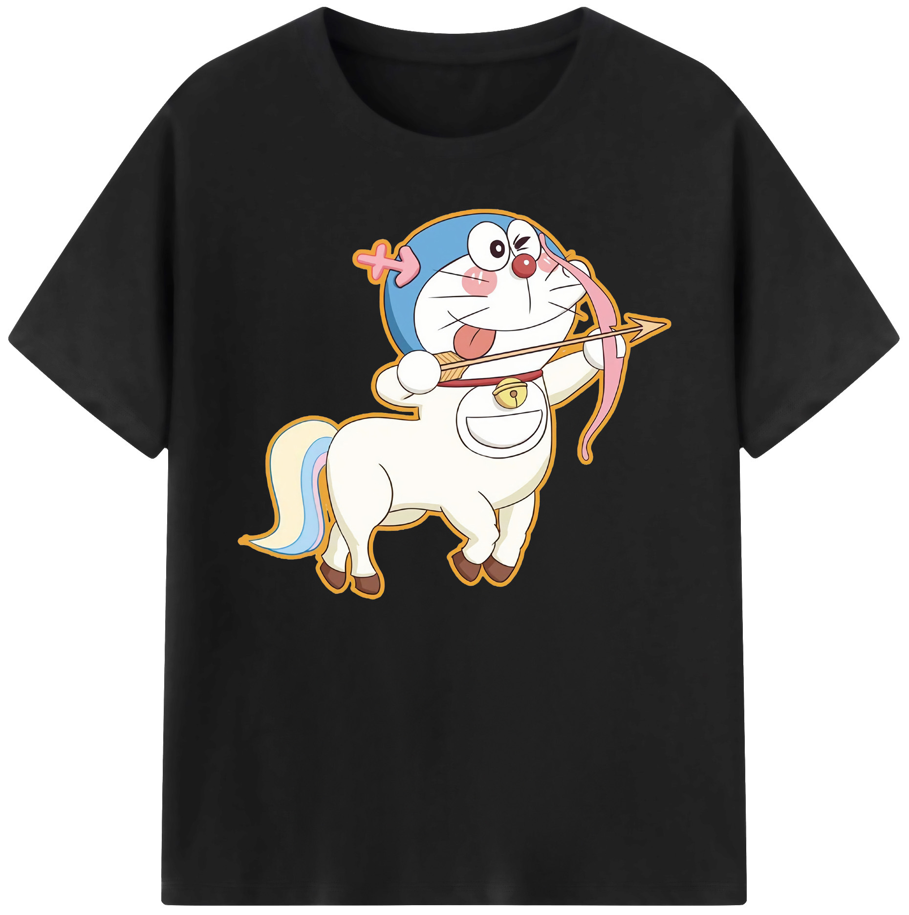（画像用） ドラえもん Doraemon 綿100％ メンズ半袖Tシャツ｜肌触りやわらか＆通気性