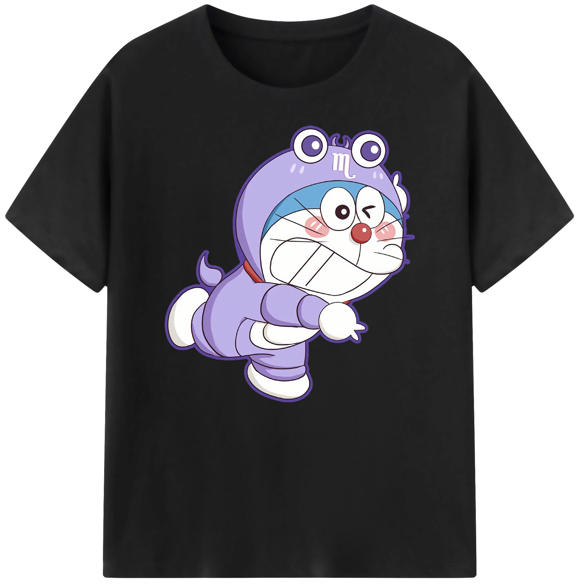 （画像用） ドラえもん Doraemon 綿100％ メンズ半袖Tシャツ｜肌触りやわらか＆通気性
