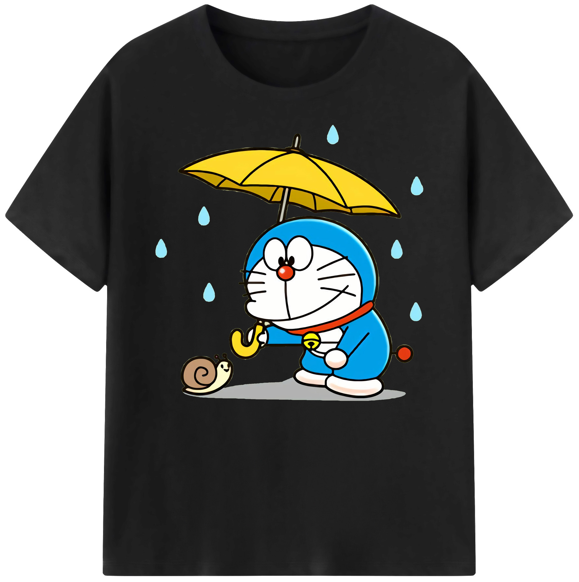 （画像用） ドラえもん Doraemon 綿100％ メンズ半袖Tシャツ｜肌触りやわらか＆通気性