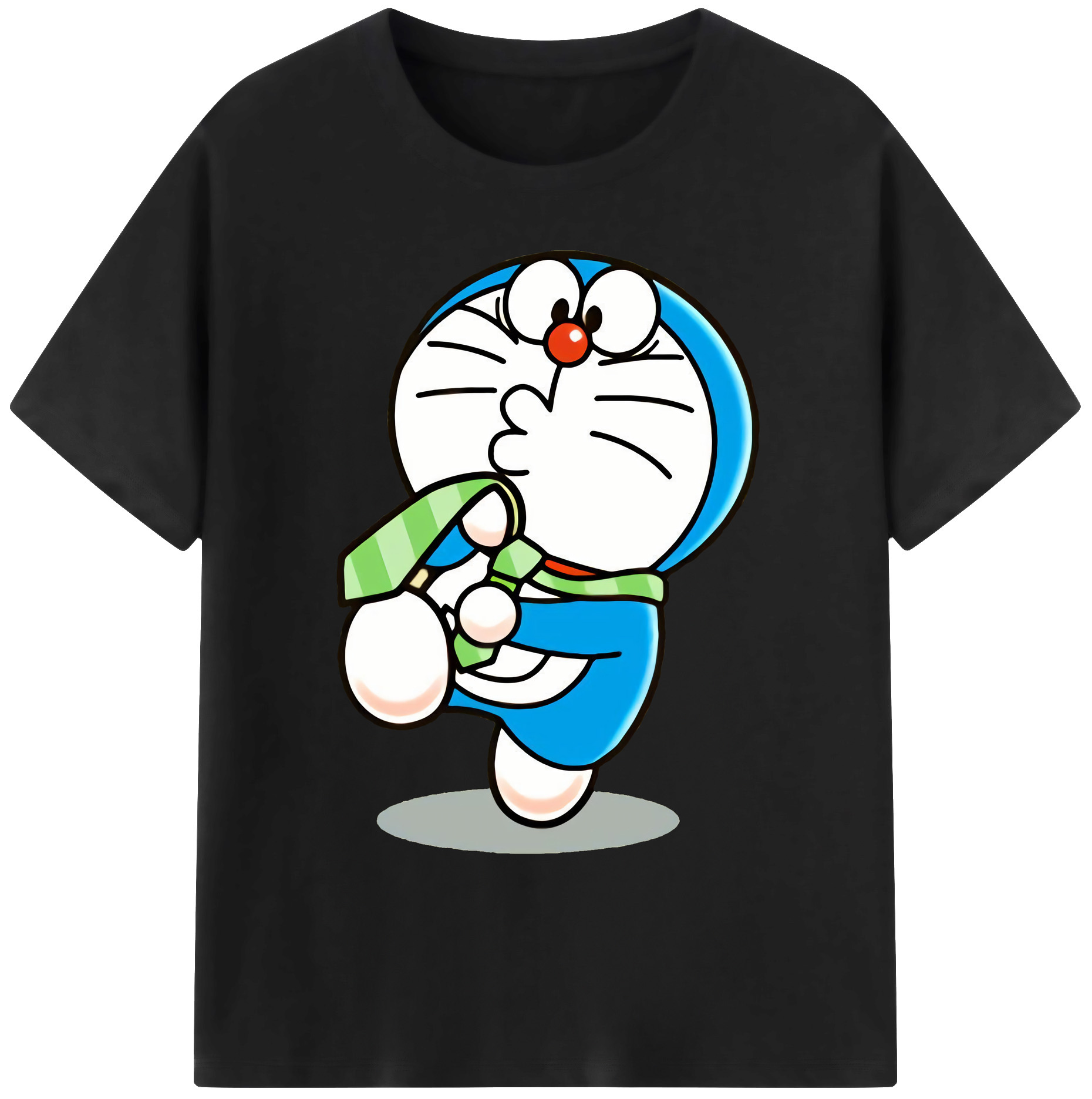（画像用） ドラえもん Doraemon 綿100％ メンズ半袖Tシャツ｜肌触りやわらか＆通気性