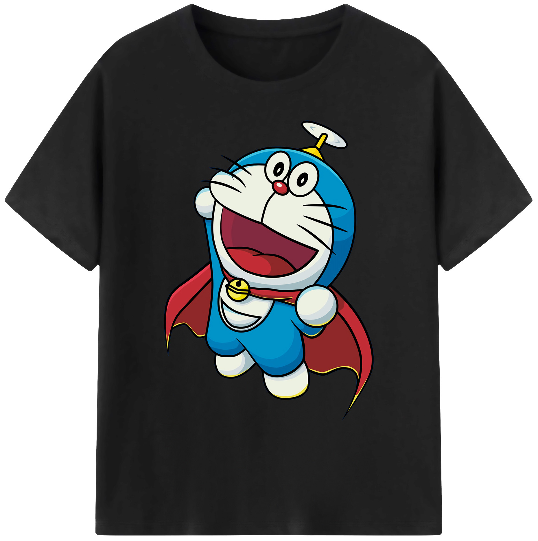 （画像用） ドラえもん Doraemon 綿100％ メンズ半袖Tシャツ｜肌触りやわらか＆通気性