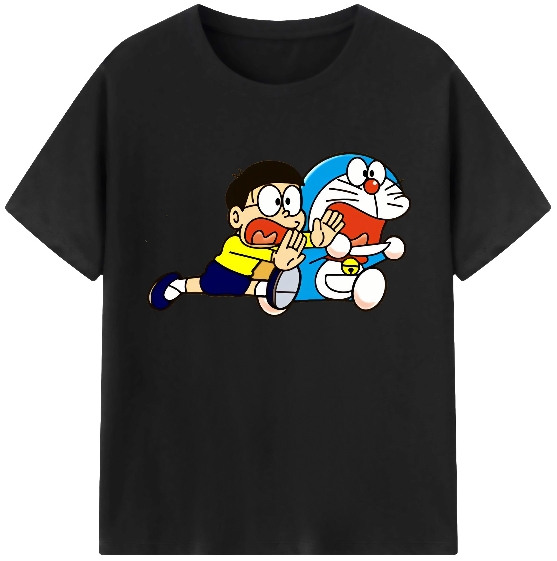（画像用） ドラえもん Doraemon 綿100％ メンズ半袖Tシャツ｜肌触りやわらか＆通気性