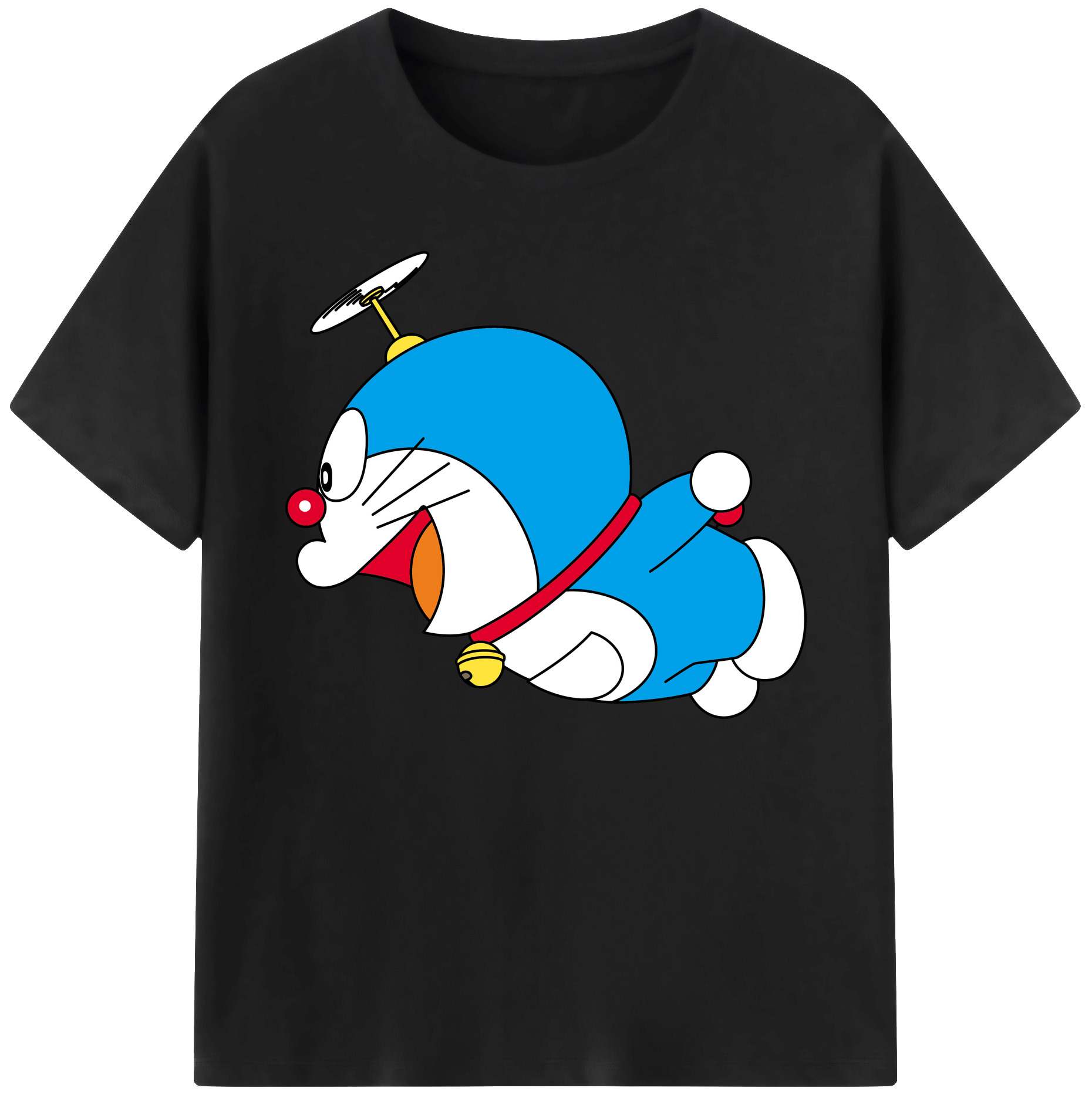 （画像用） ドラえもん Doraemon 綿100％ メンズ半袖Tシャツ｜肌触りやわらか＆通気性