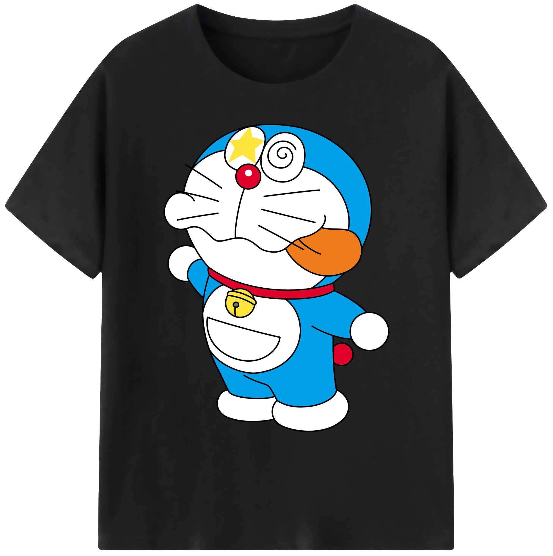 （画像用） ドラえもん Doraemon 綿100％ メンズ半袖Tシャツ｜肌触りやわらか＆通気性