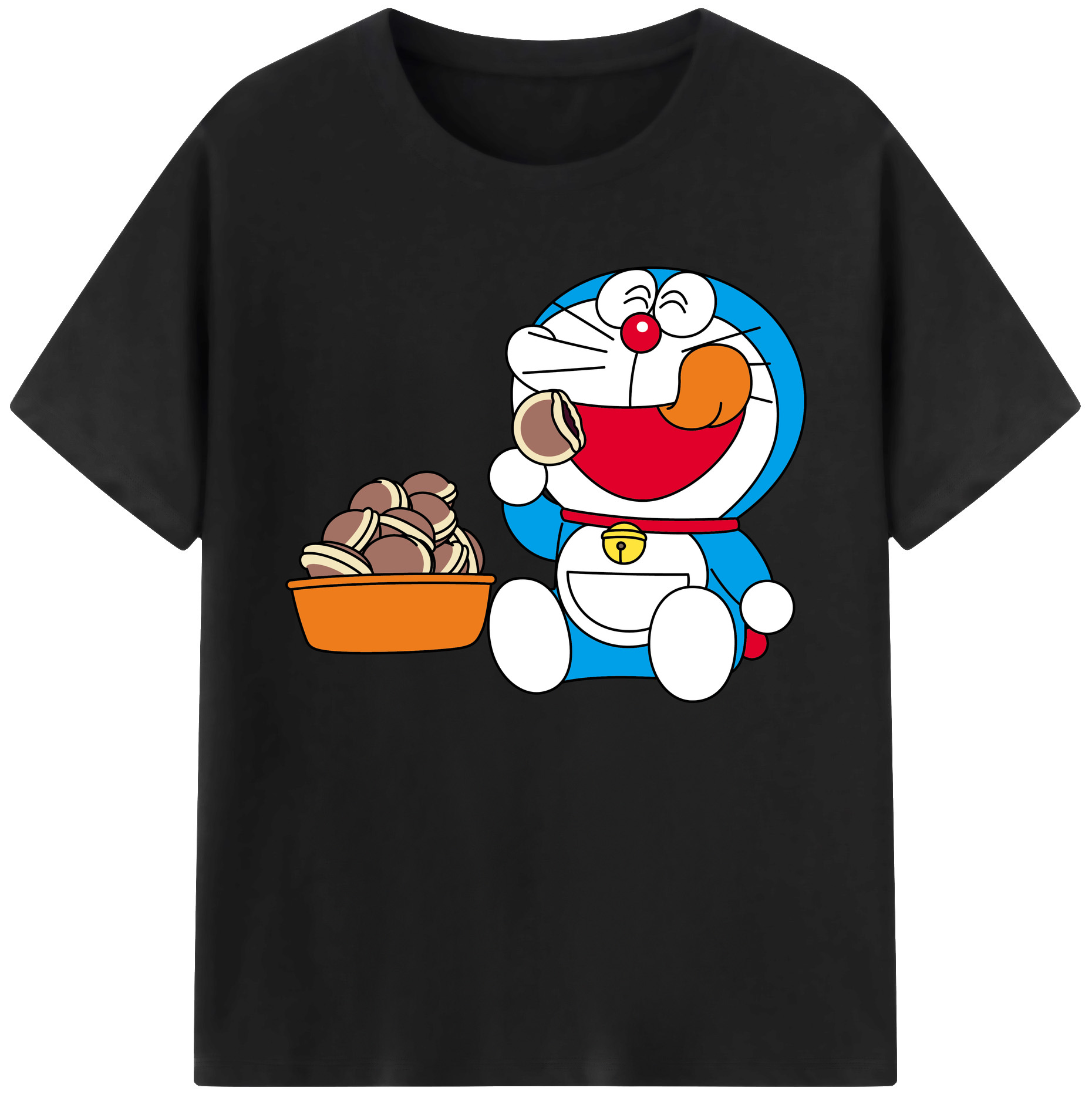 （画像用） ドラえもん Doraemon 綿100％ メンズ半袖Tシャツ｜肌触りやわらか＆通気性