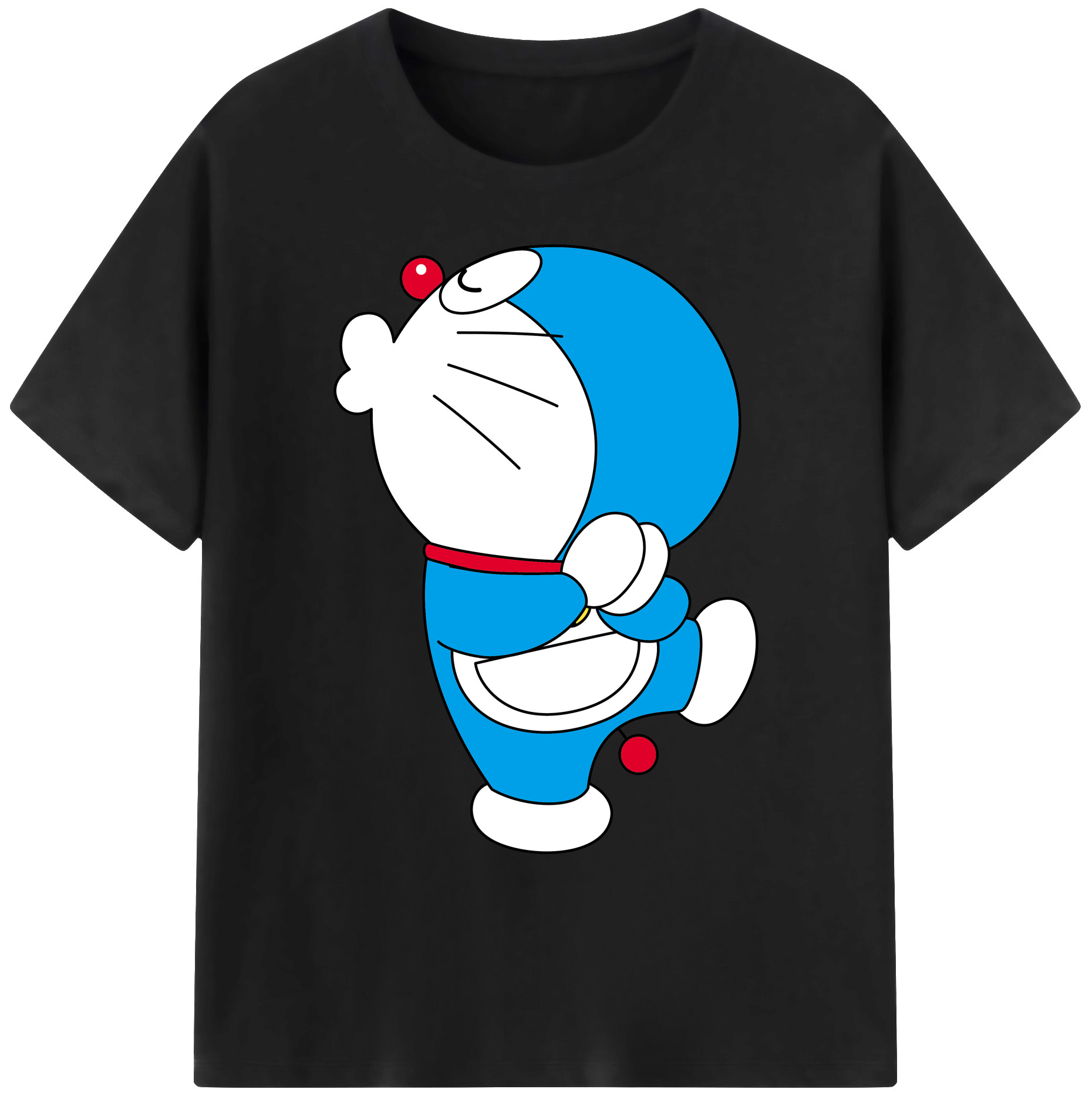 （画像用） ドラえもん Doraemon 綿100％ メンズ半袖Tシャツ｜肌触りやわらか＆通気性