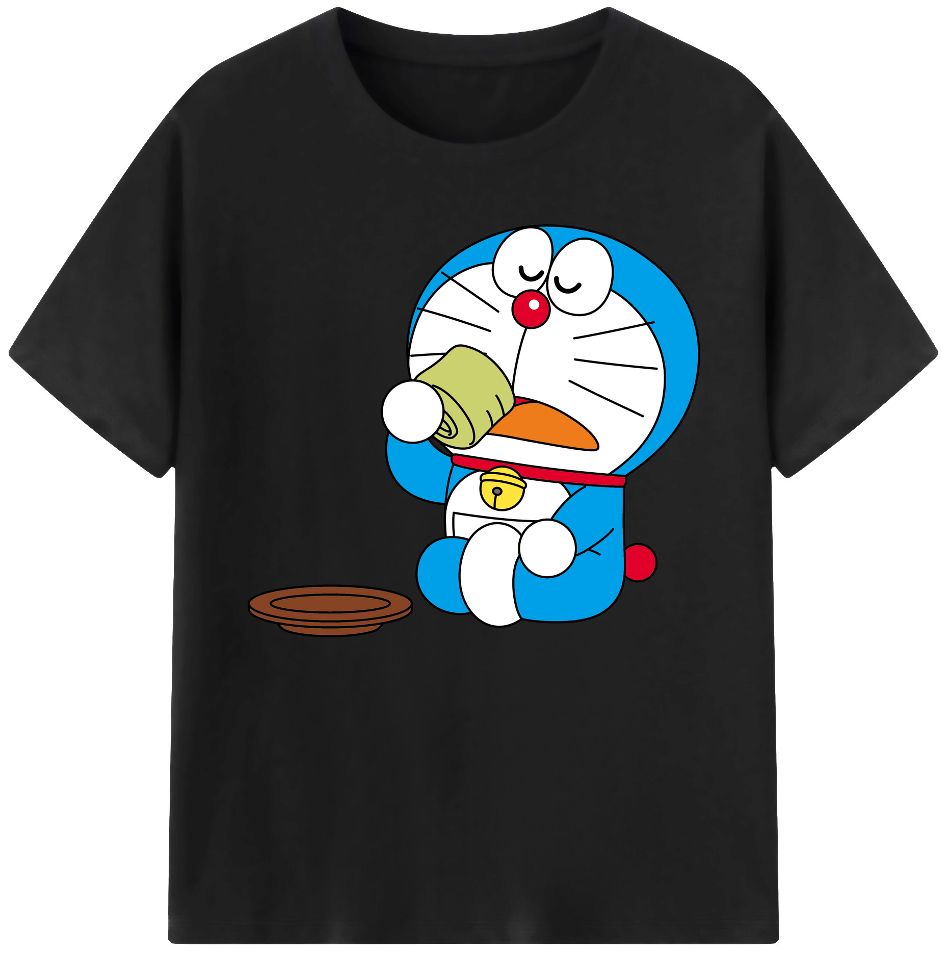 （画像用） ドラえもん Doraemon 綿100％ メンズ半袖Tシャツ｜肌触りやわらか＆通気性
