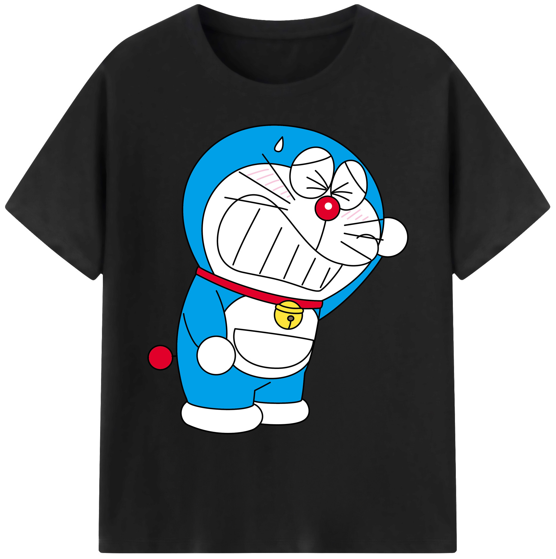 （画像用） ドラえもん Doraemon 綿100％ メンズ半袖Tシャツ｜肌触りやわらか＆通気性