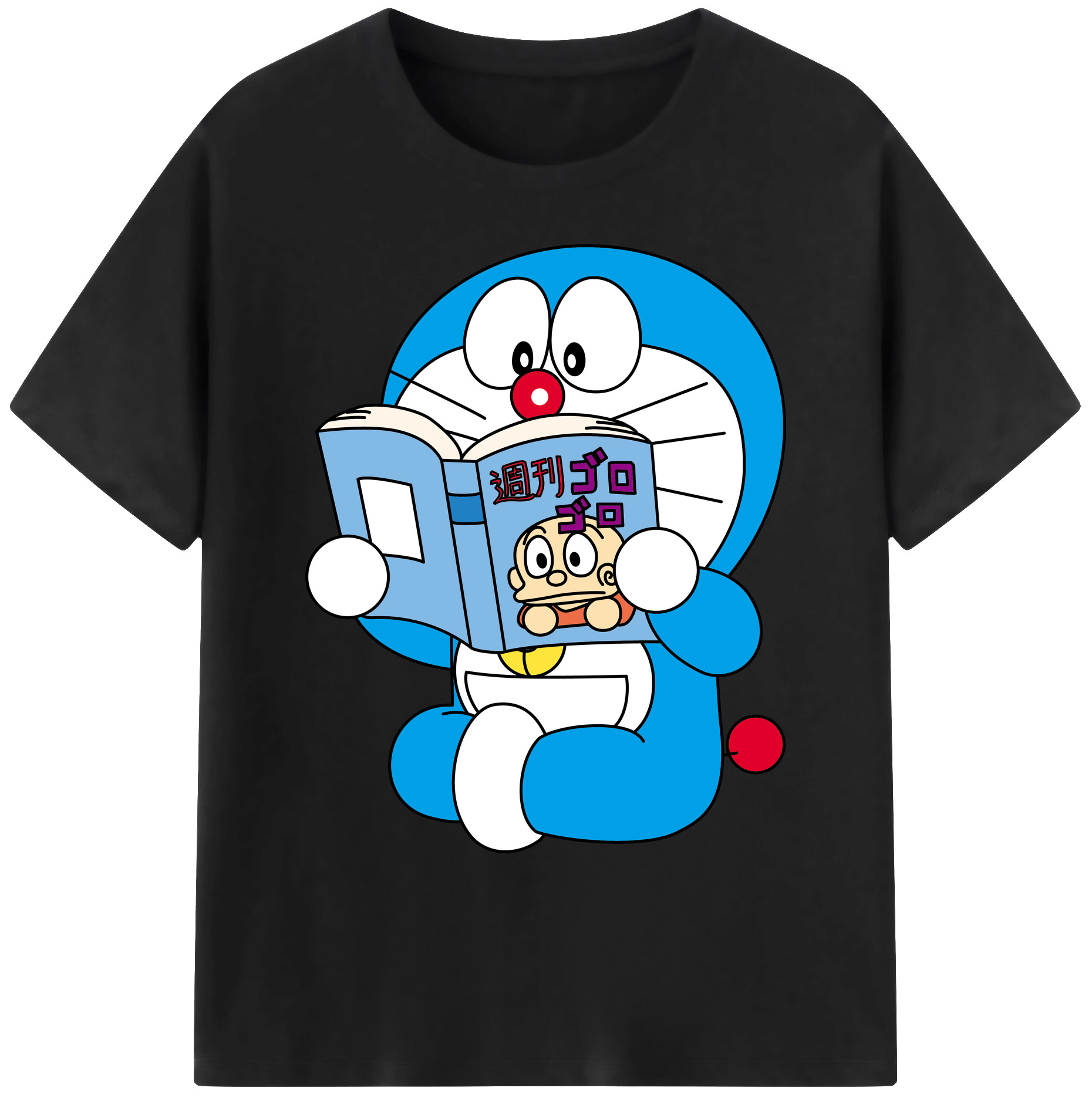 （画像用） ドラえもん Doraemon 綿100％ メンズ半袖Tシャツ｜肌触りやわらか＆通気性