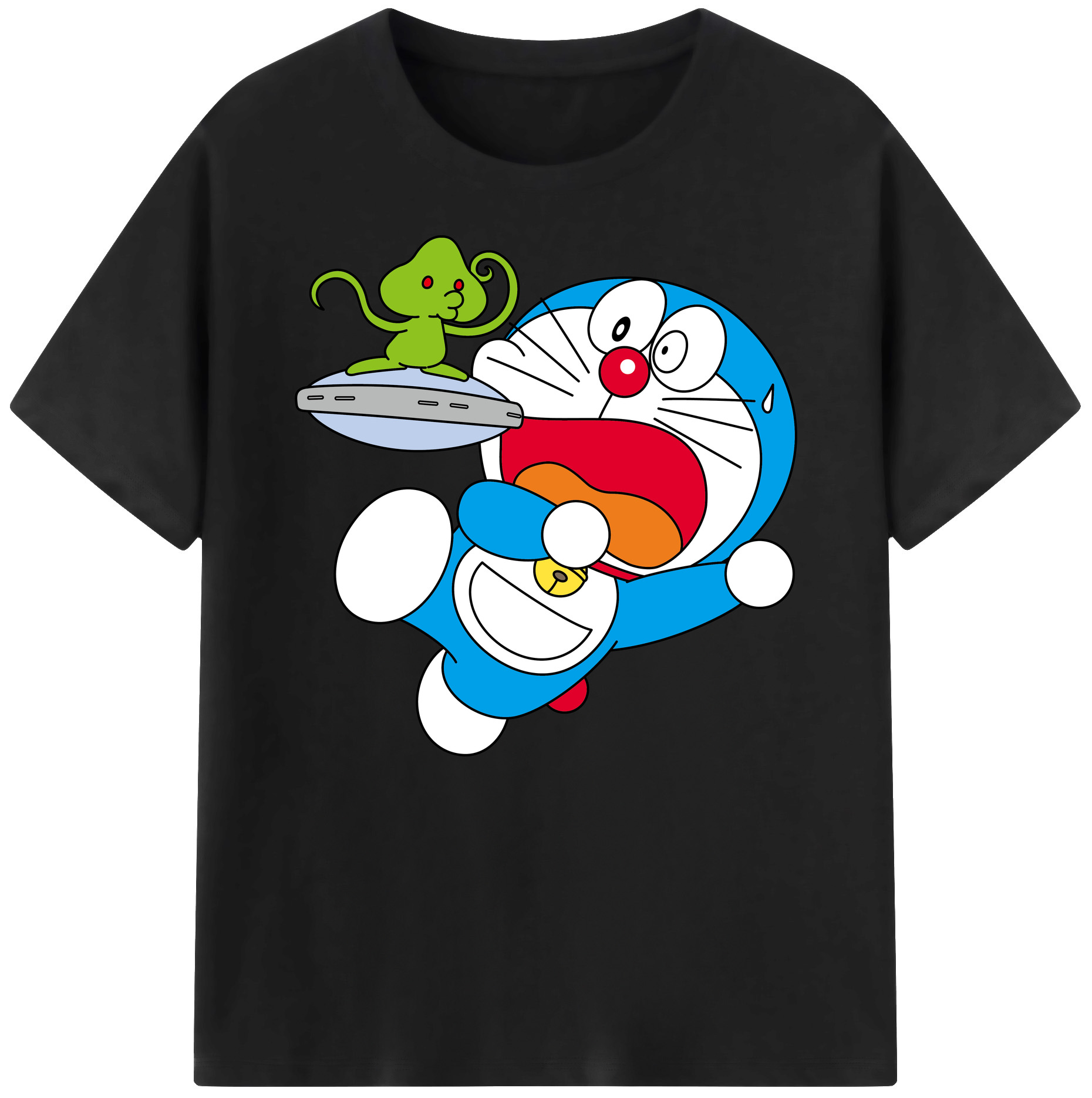 （画像用） ドラえもん Doraemon 綿100％ メンズ半袖Tシャツ｜肌触りやわらか＆通気性