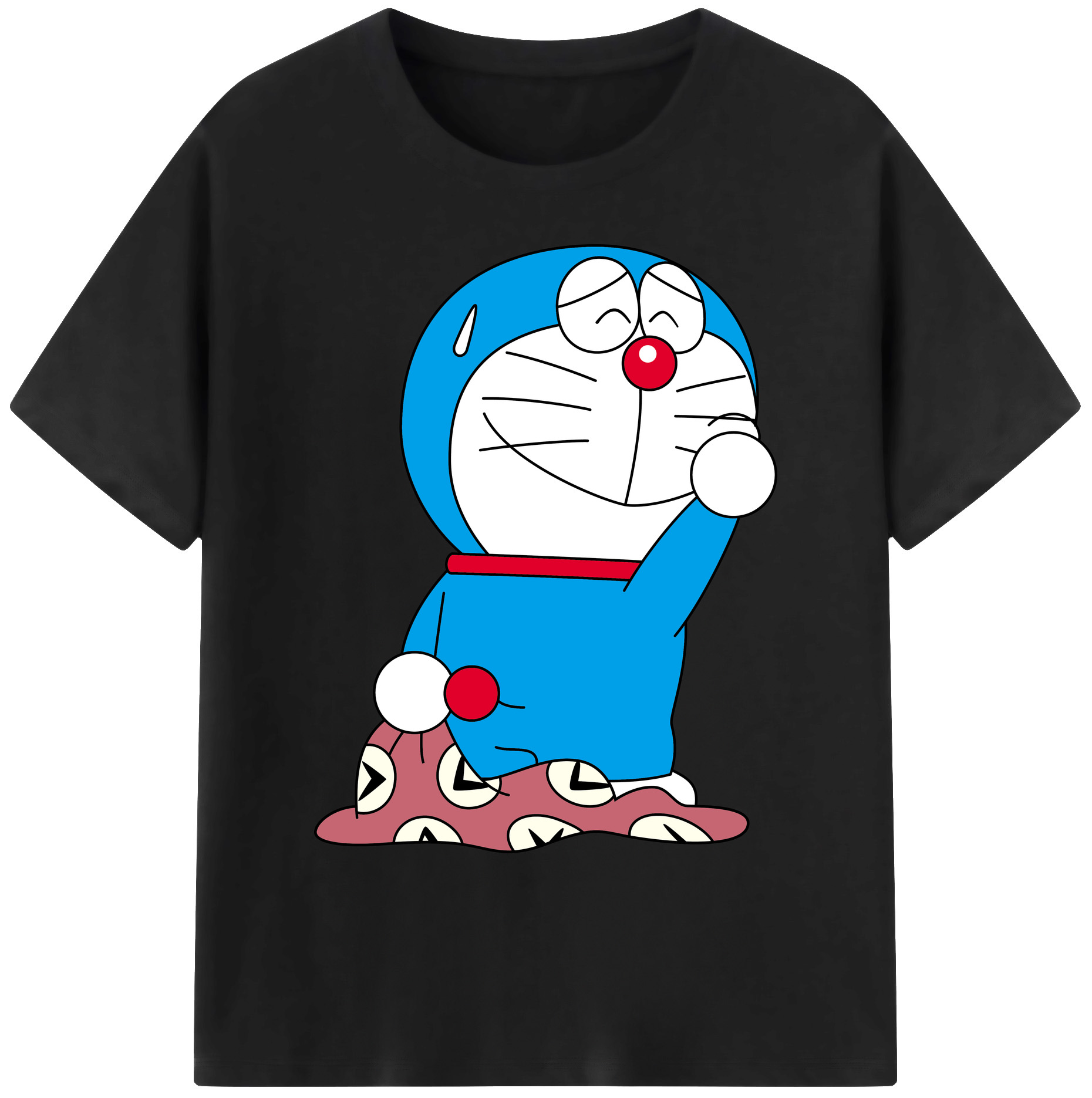 （画像用） ドラえもん Doraemon 綿100％ メンズ半袖Tシャツ｜肌触りやわらか＆通気性