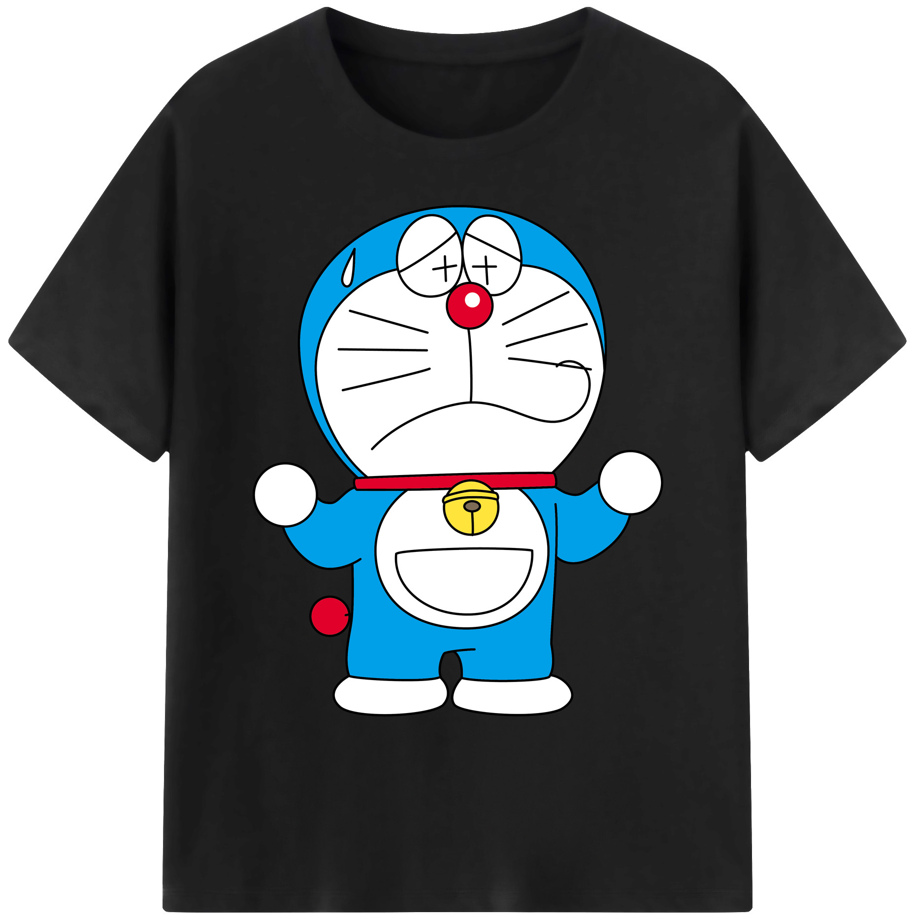 （画像用） ドラえもん Doraemon 綿100％ メンズ半袖Tシャツ｜肌触りやわらか＆通気性