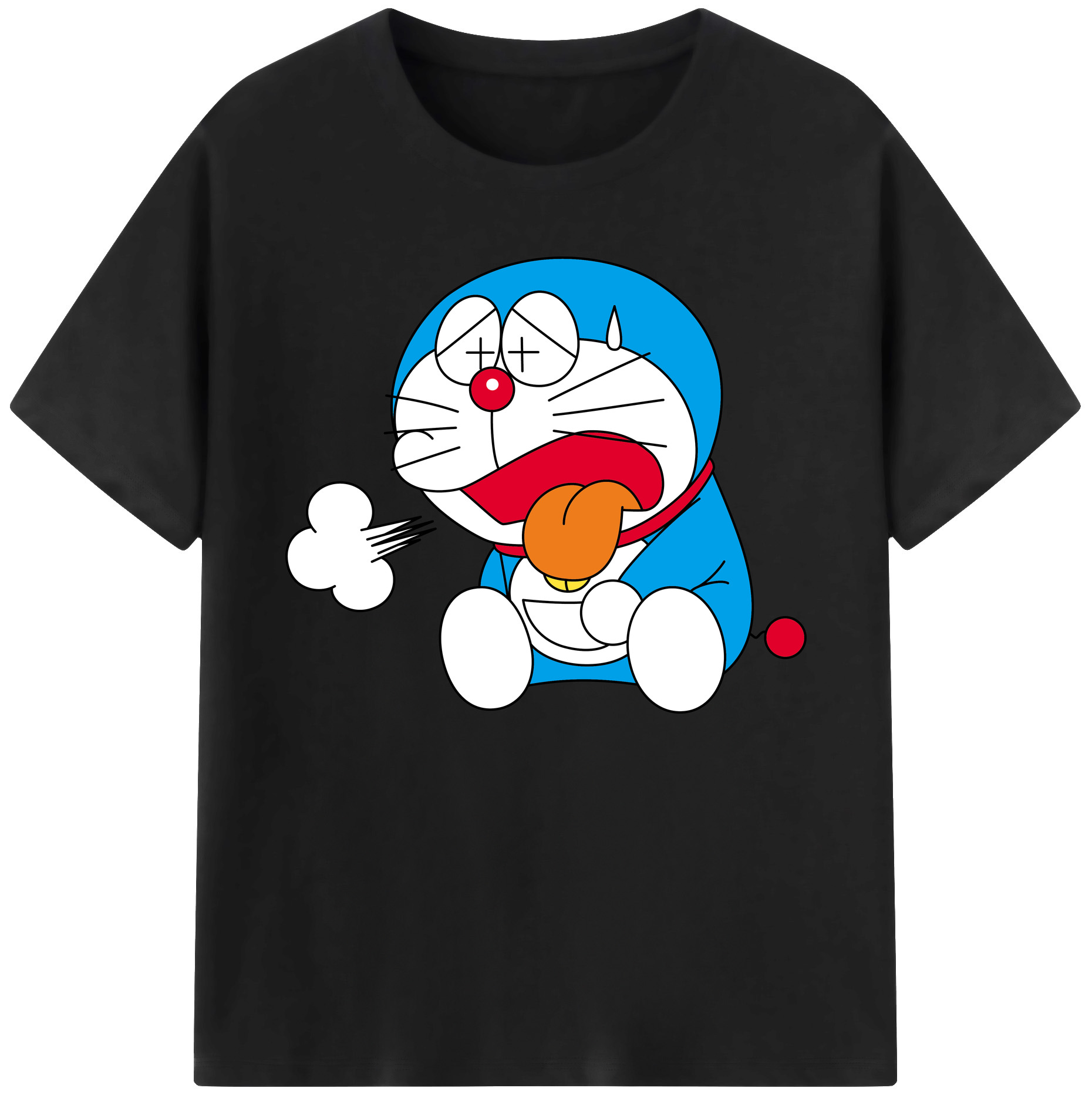 （画像用） ドラえもん Doraemon 綿100％ メンズ半袖Tシャツ｜肌触りやわらか＆通気性