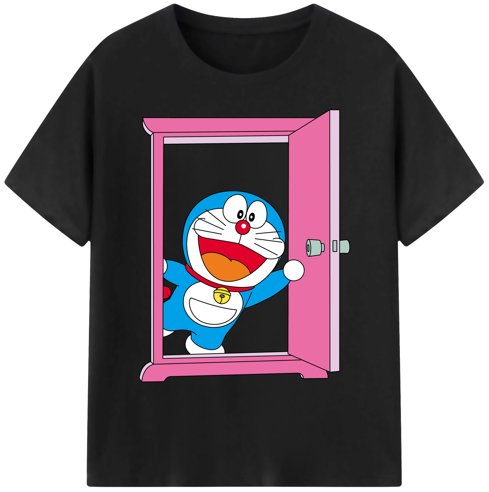 （画像用） ドラえもん Doraemon 綿100％ メンズ半袖Tシャツ｜肌触りやわらか＆通気性