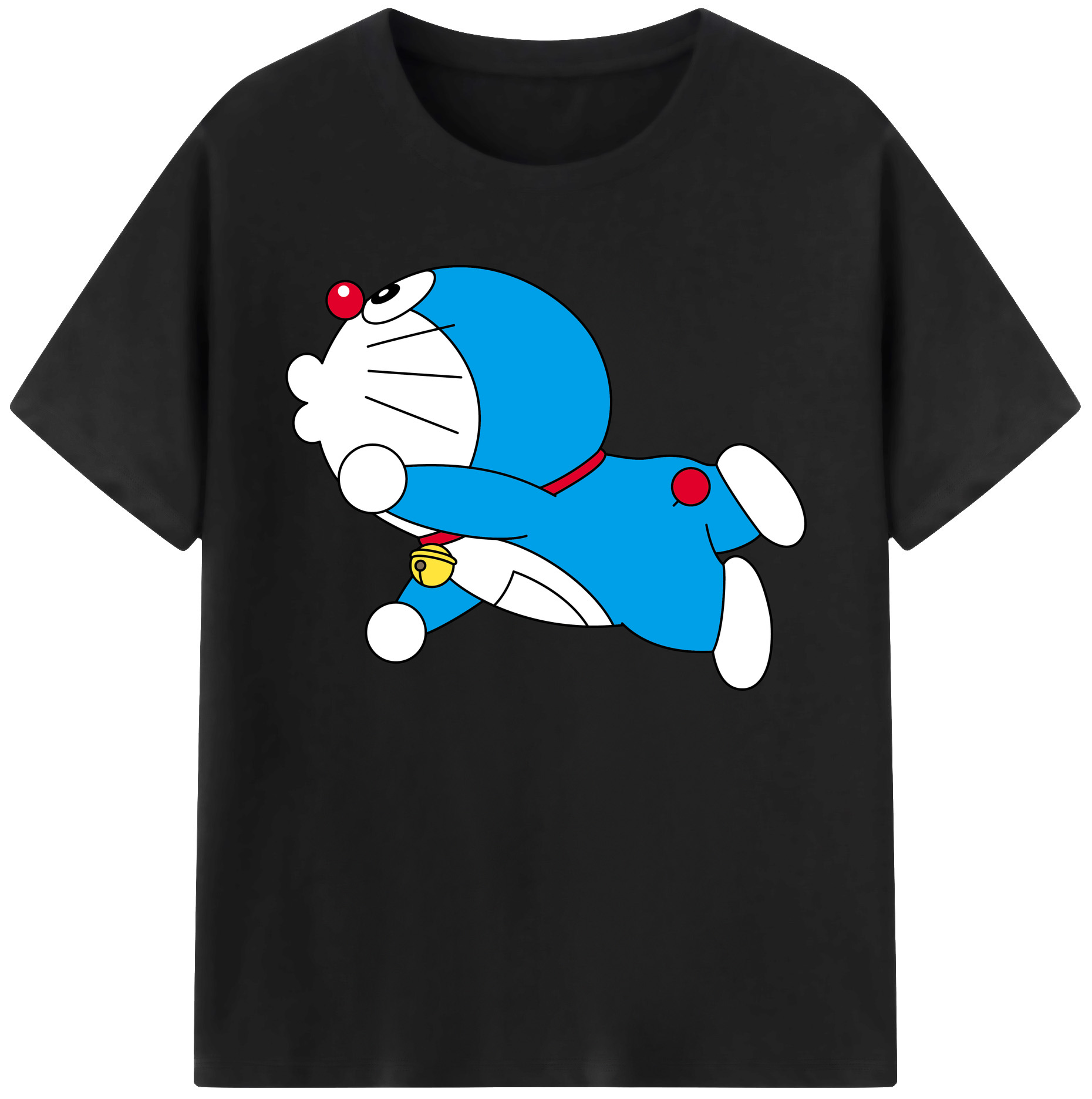 （画像用） ドラえもん Doraemon 綿100％ メンズ半袖Tシャツ｜肌触りやわらか＆通気性