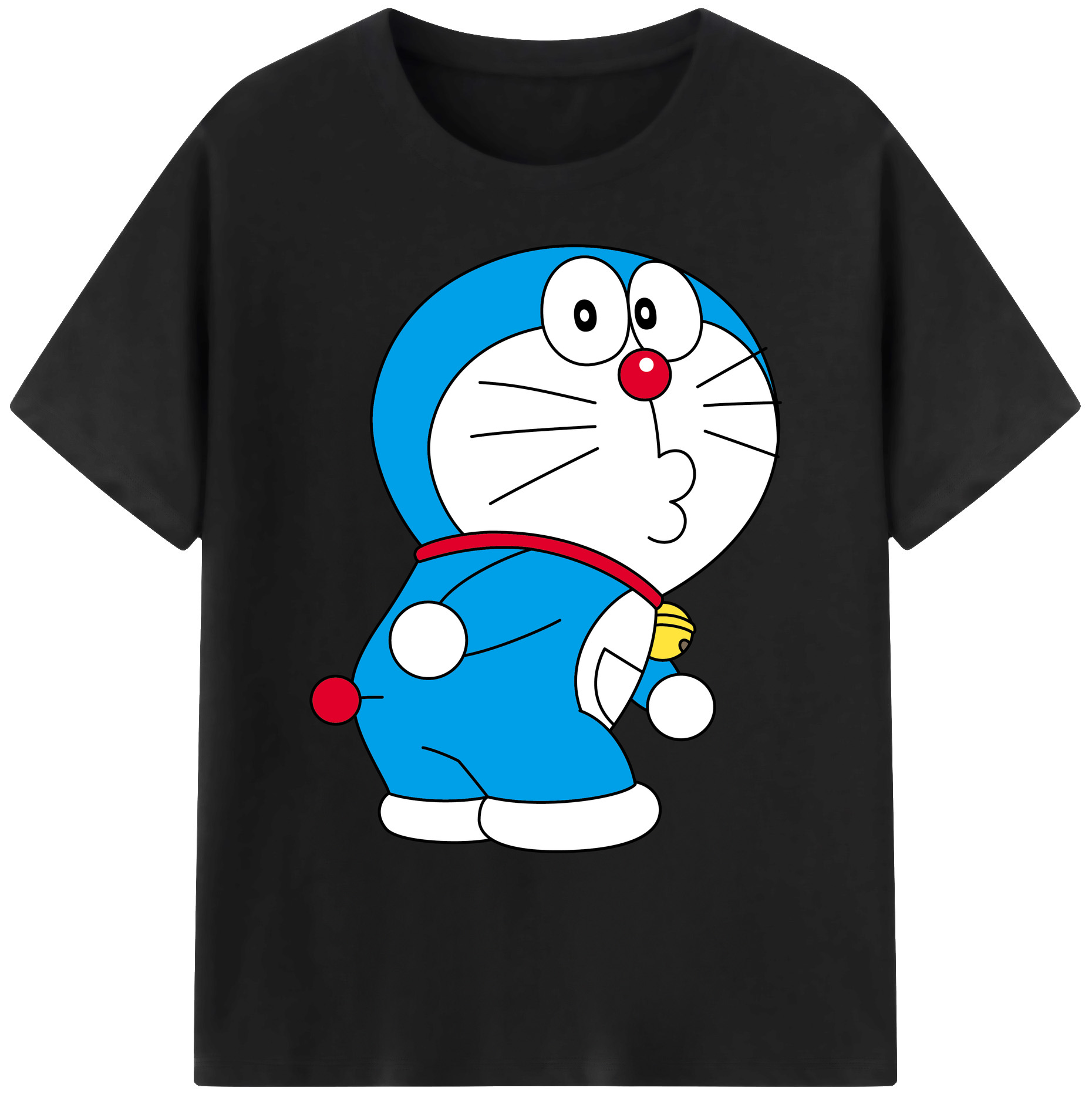 （画像用） ドラえもん Doraemon 綿100％ メンズ半袖Tシャツ｜肌触りやわらか＆通気性