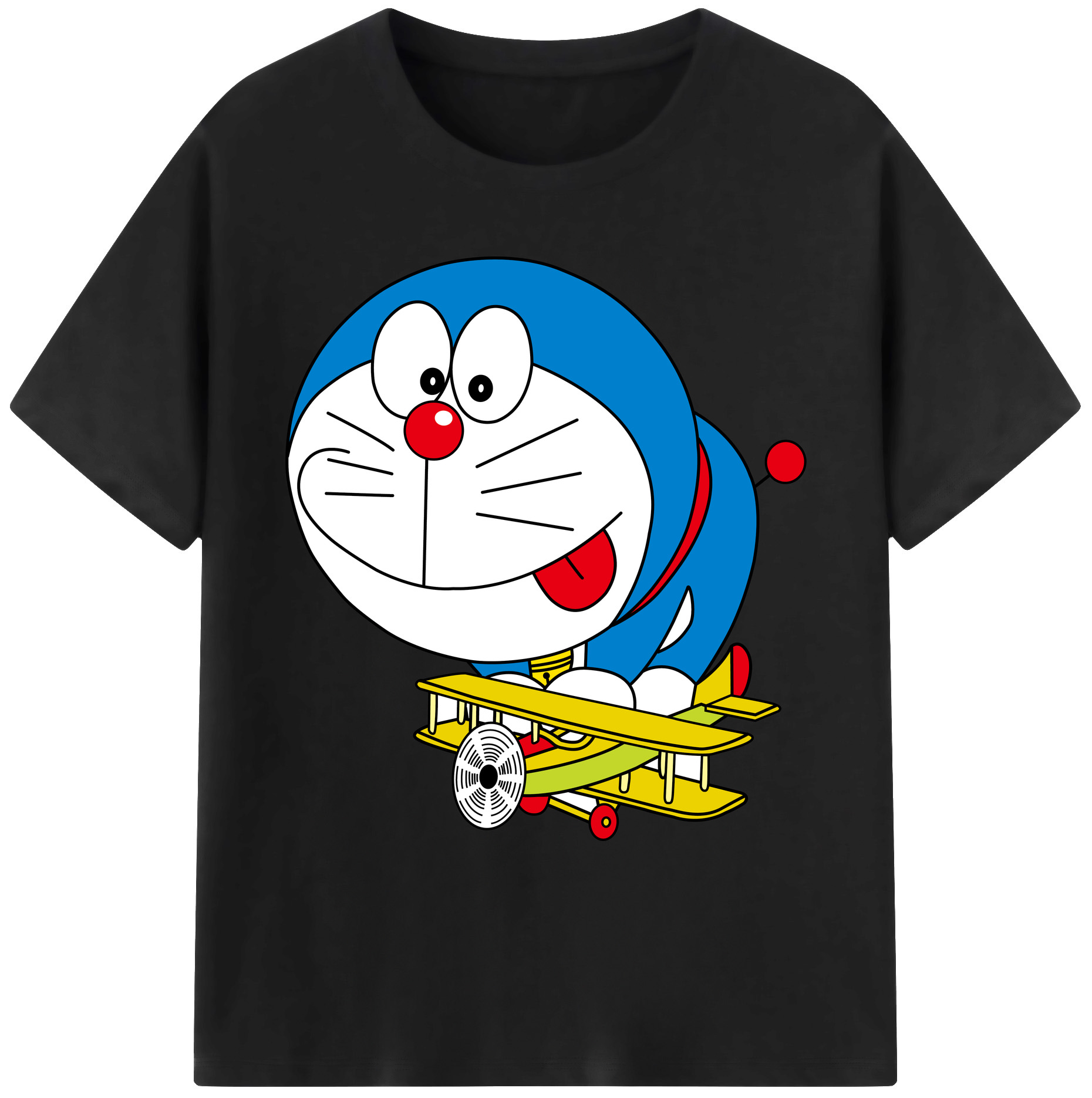 （画像用） ドラえもん Doraemon 綿100％ メンズ半袖Tシャツ｜肌触りやわらか＆通気性