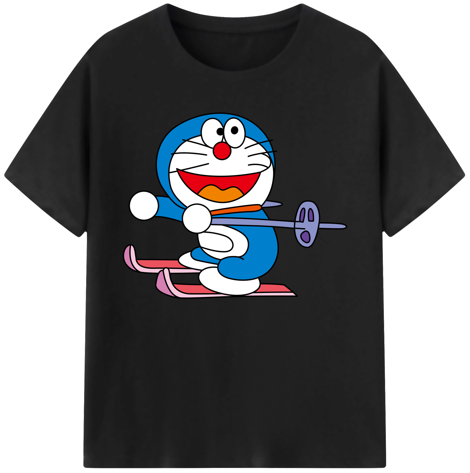 （画像用） ドラえもん Doraemon 綿100％ メンズ半袖Tシャツ｜肌触りやわらか＆通気性
