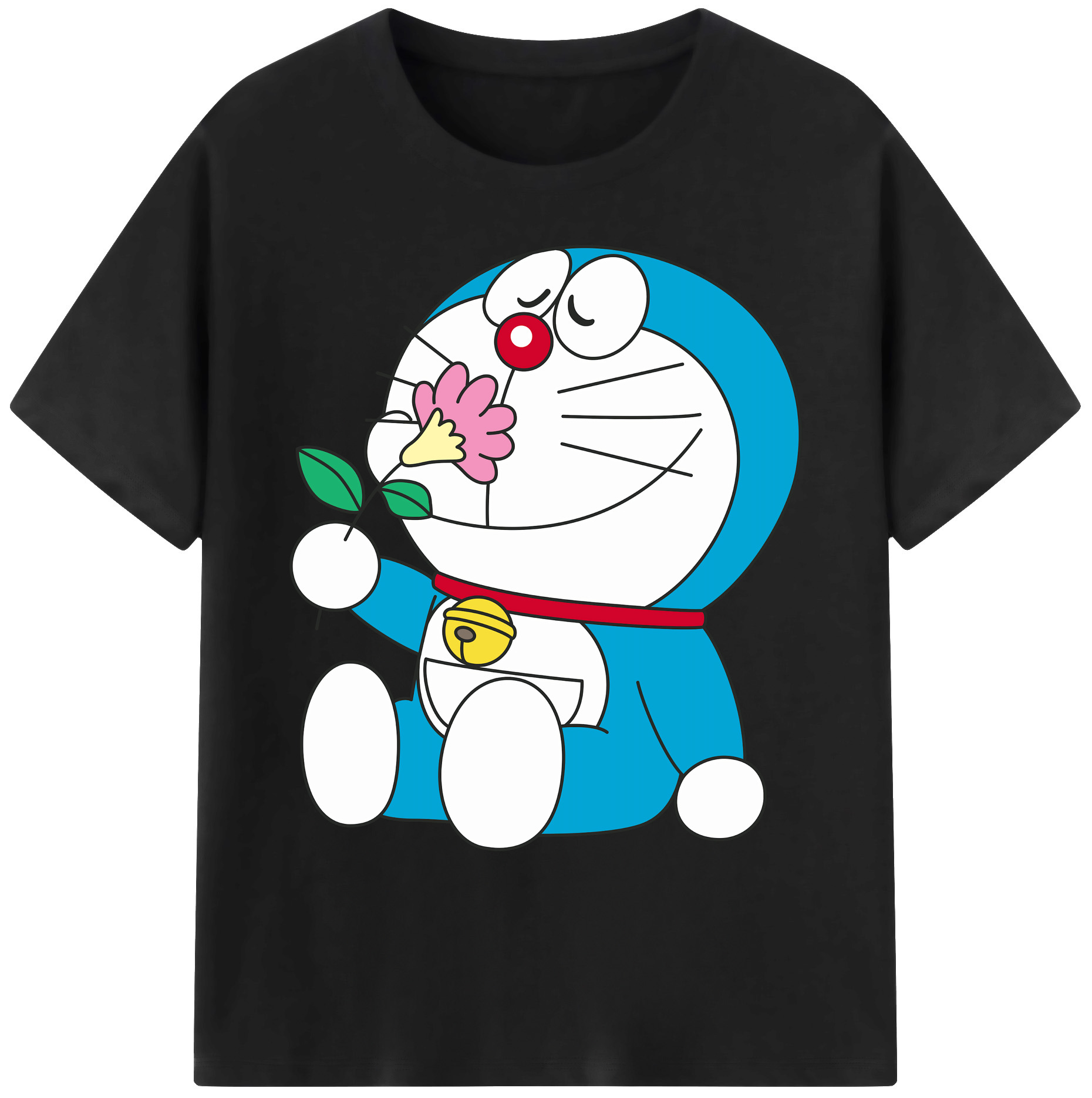 （画像用） ドラえもん Doraemon 綿100％ メンズ半袖Tシャツ｜肌触りやわらか＆通気性