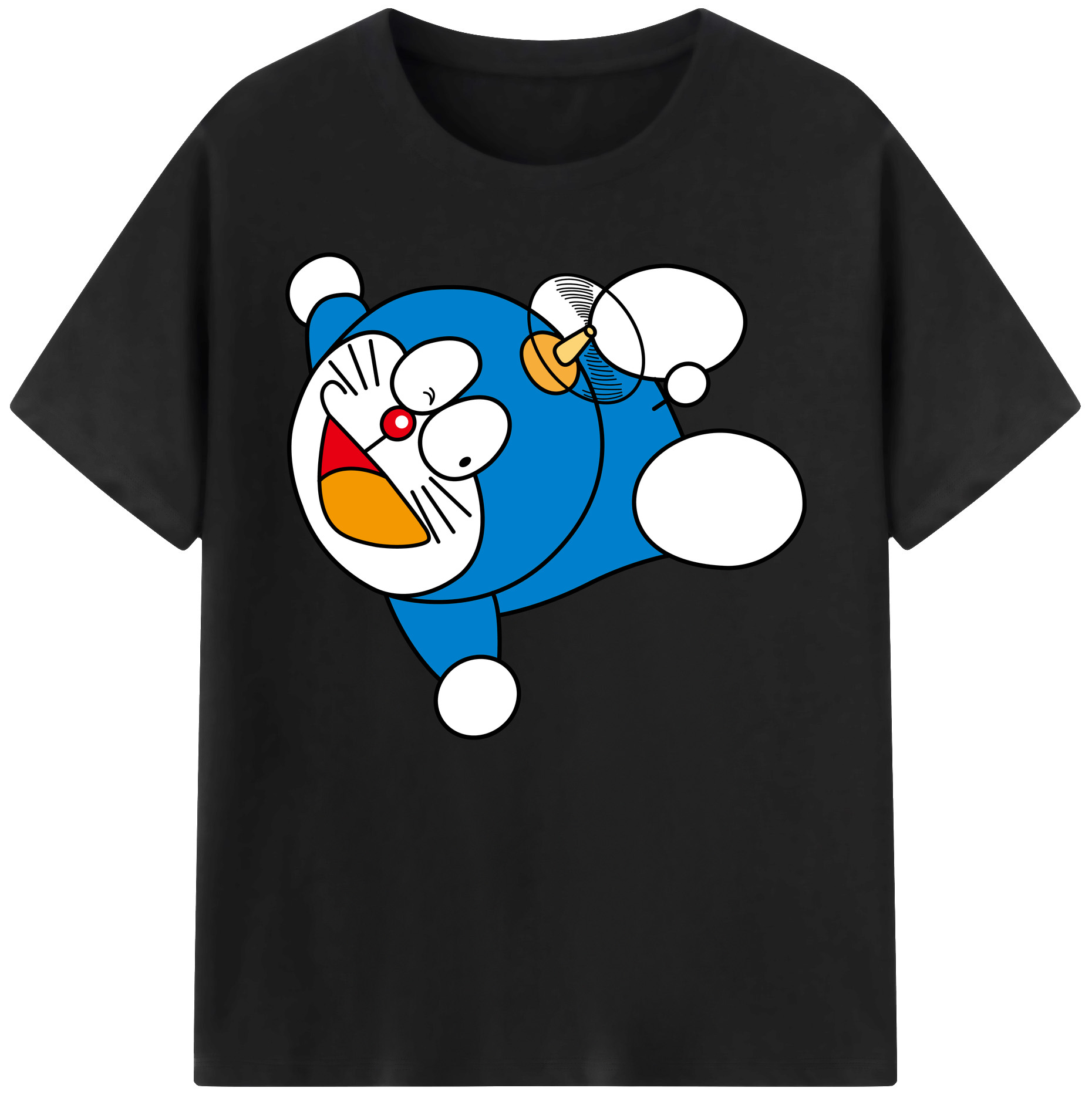 （画像用） ドラえもん Doraemon 綿100％ メンズ半袖Tシャツ｜肌触りやわらか＆通気性