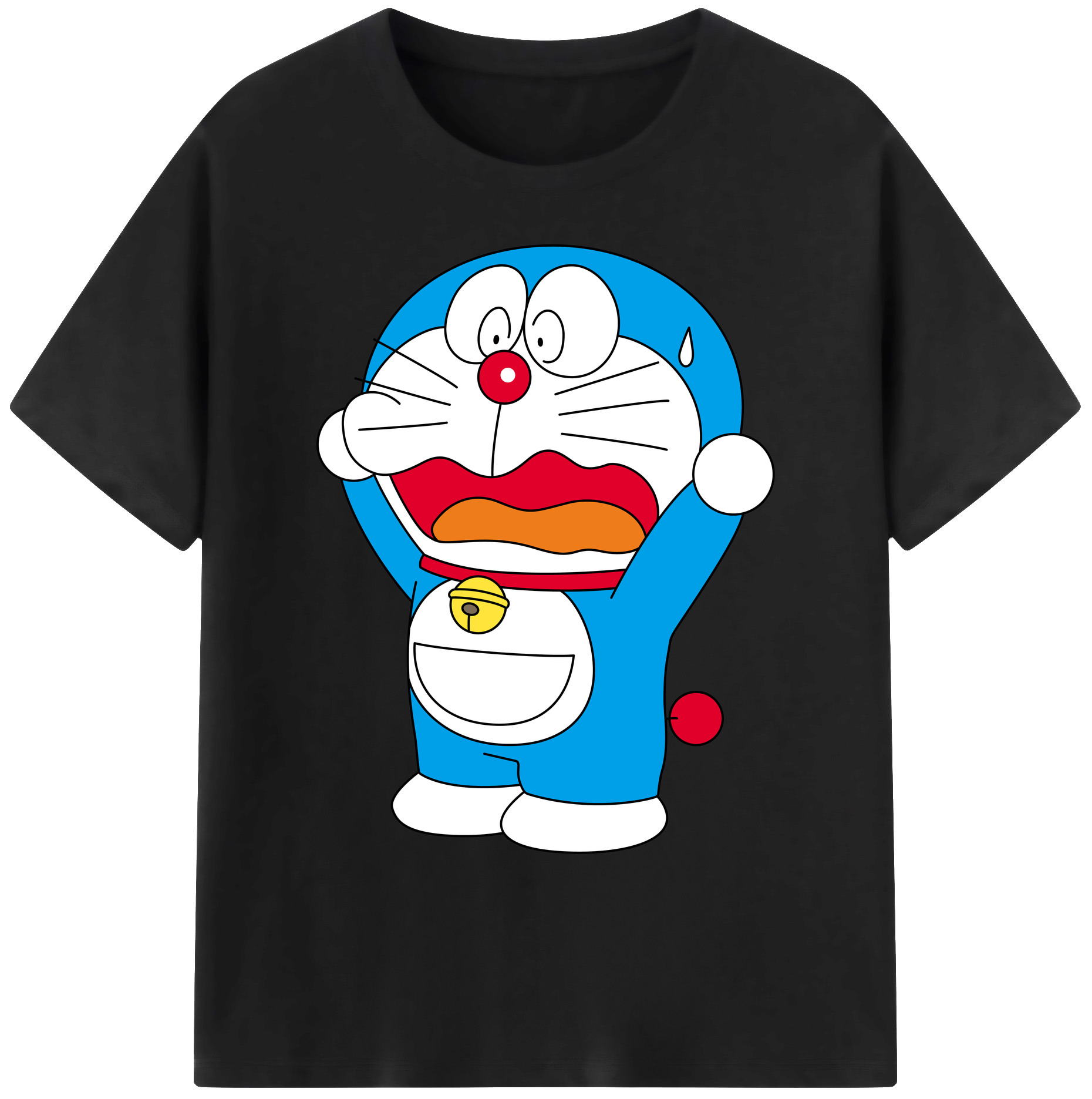 （画像用） ドラえもん Doraemon 綿100％ メンズ半袖Tシャツ｜肌触りやわらか＆通気性