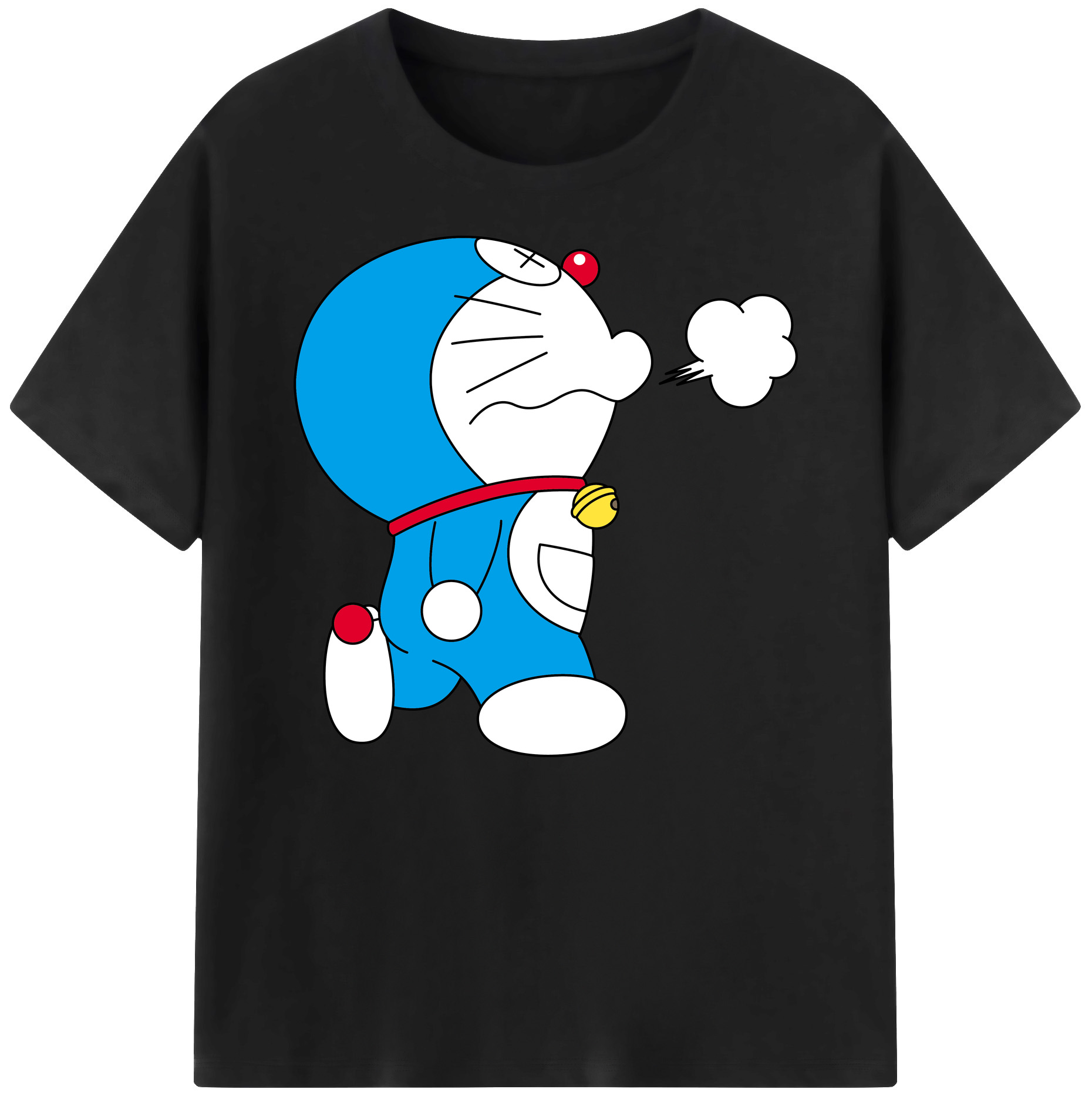 （画像用） ドラえもん Doraemon 綿100％ メンズ半袖Tシャツ｜肌触りやわらか＆通気性