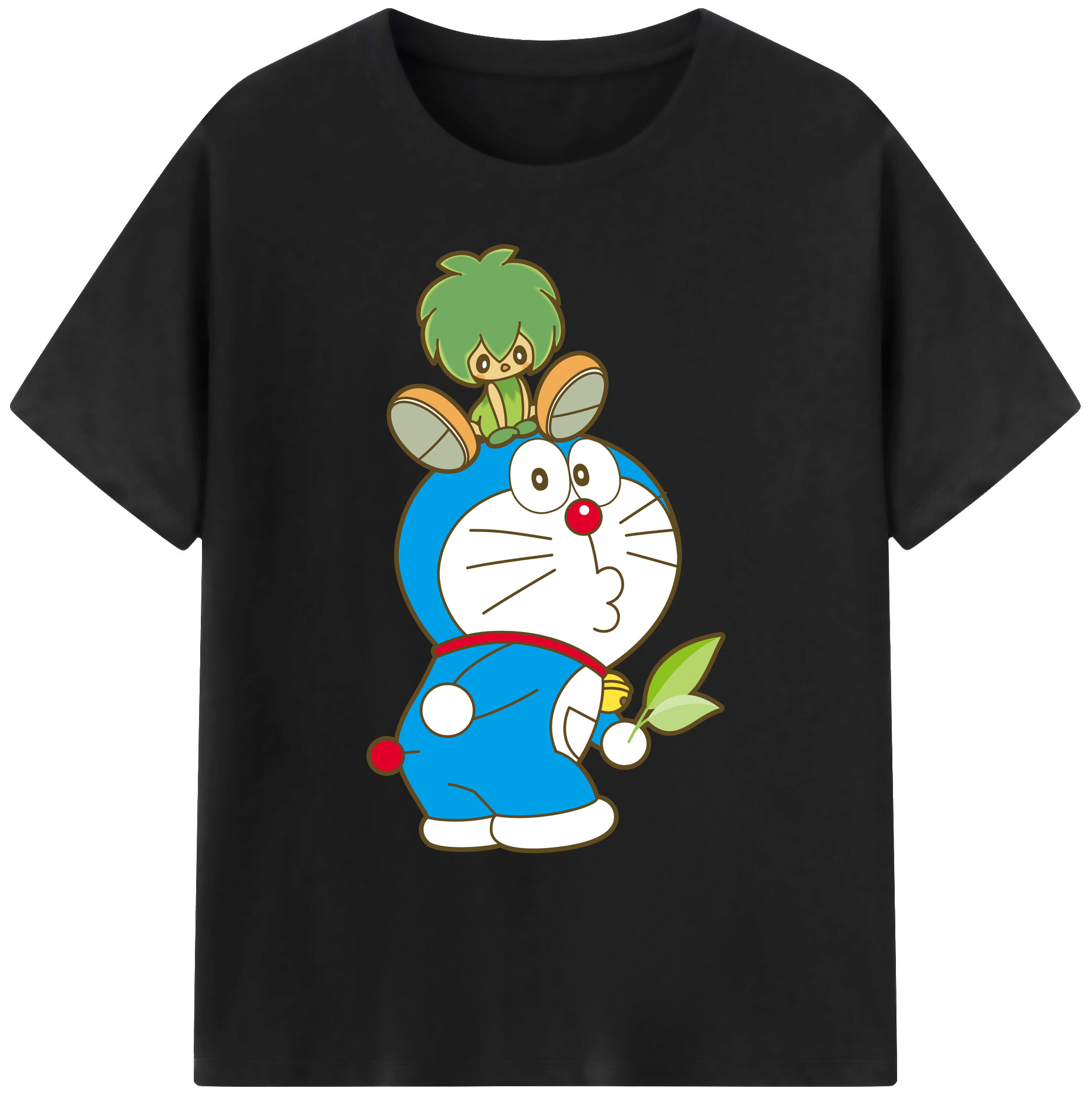 （画像用） ドラえもん Doraemon 綿100％ メンズ半袖Tシャツ｜肌触りやわらか＆通気性